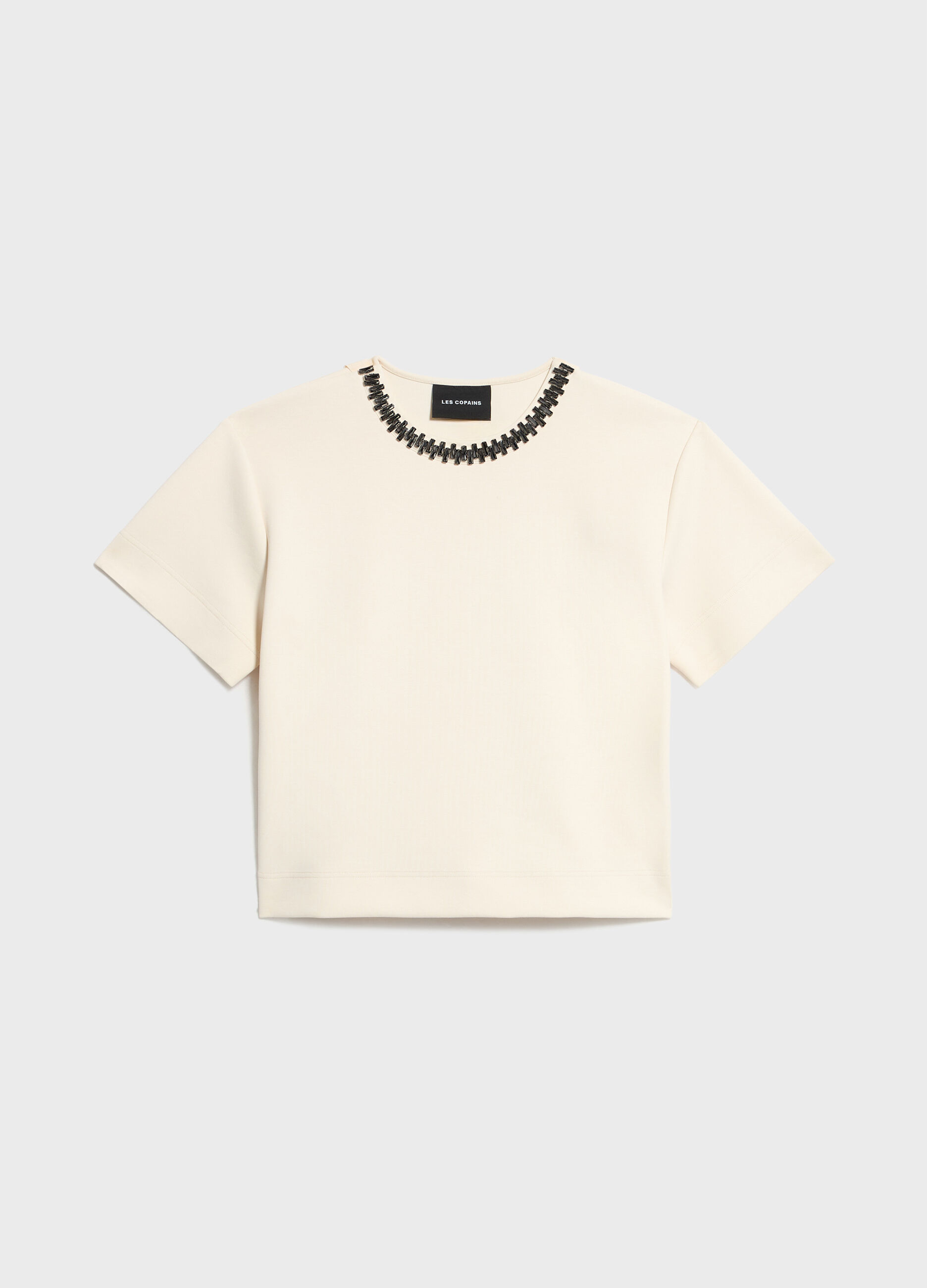 Top with short sleeves and diamantés