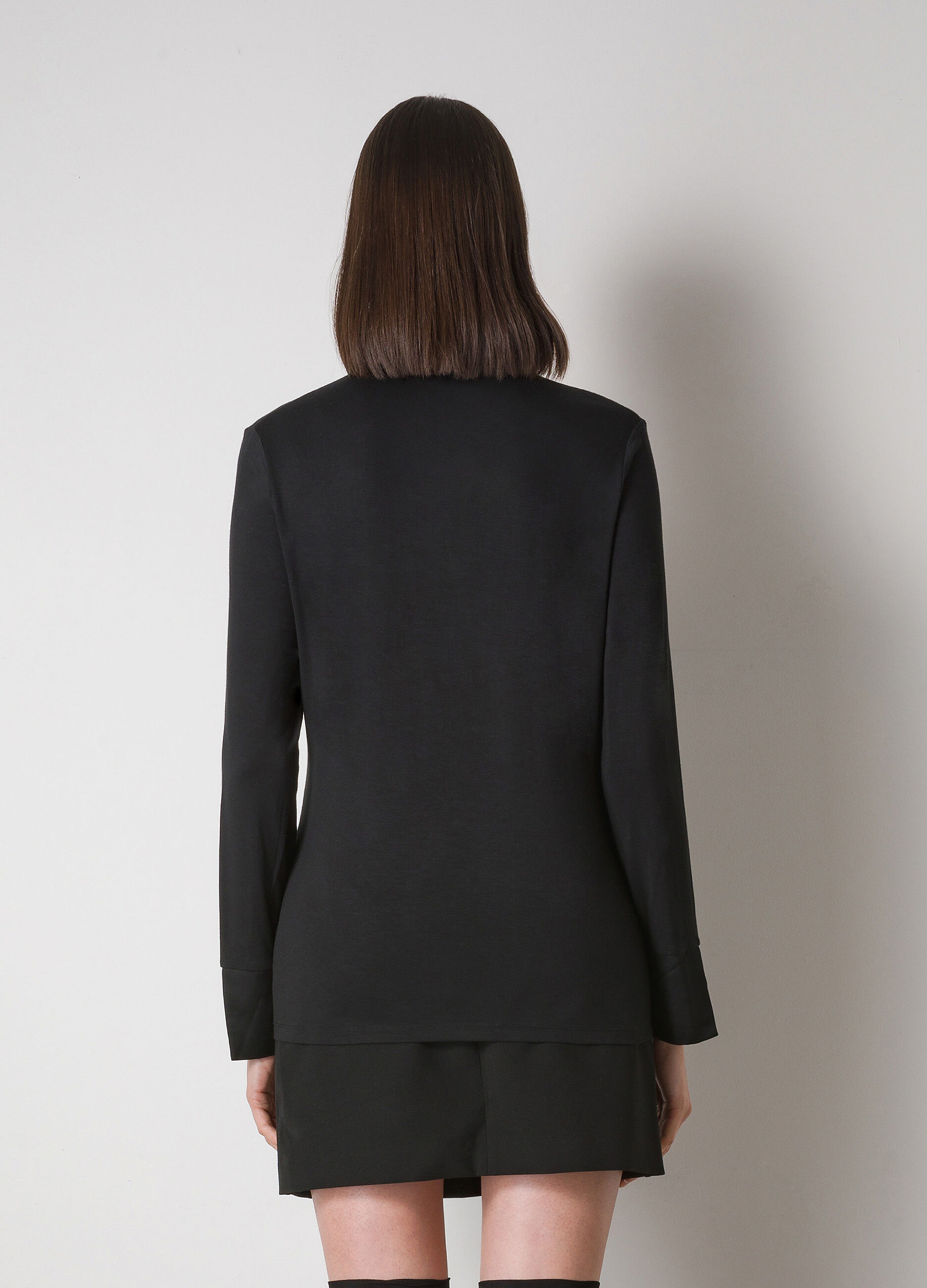 Stretch fabric blouse _1