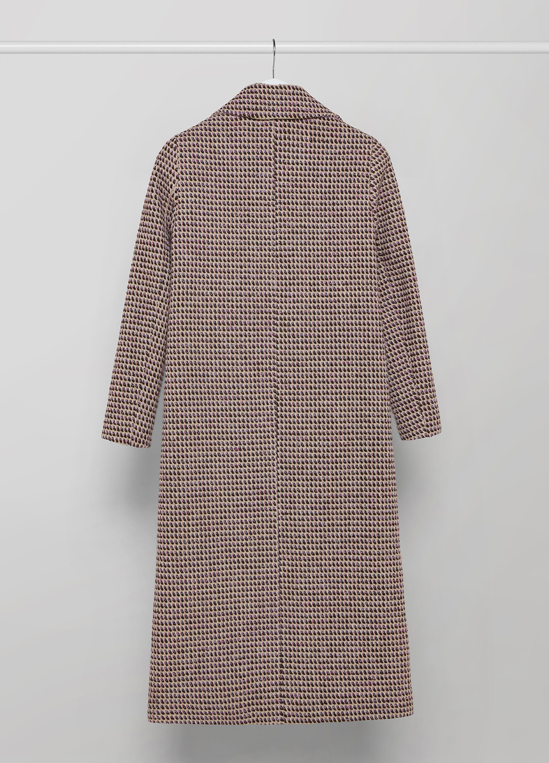 Wool-blend long coat
