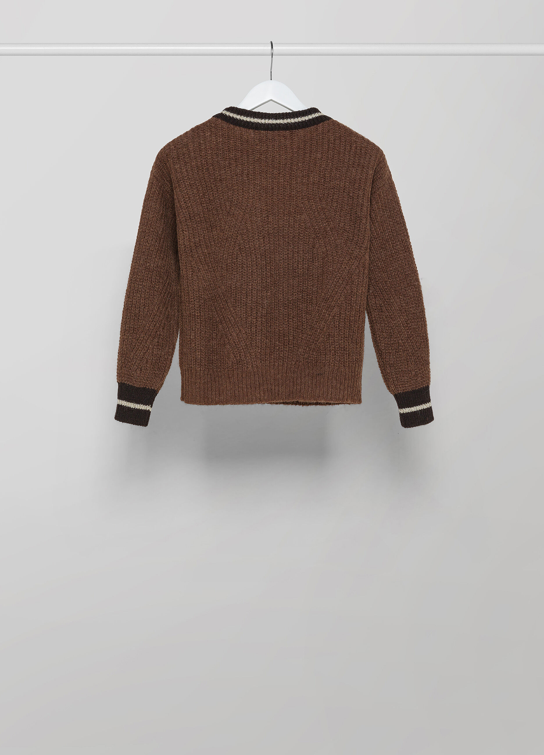 Pull en maille en laine et mohair mélangés