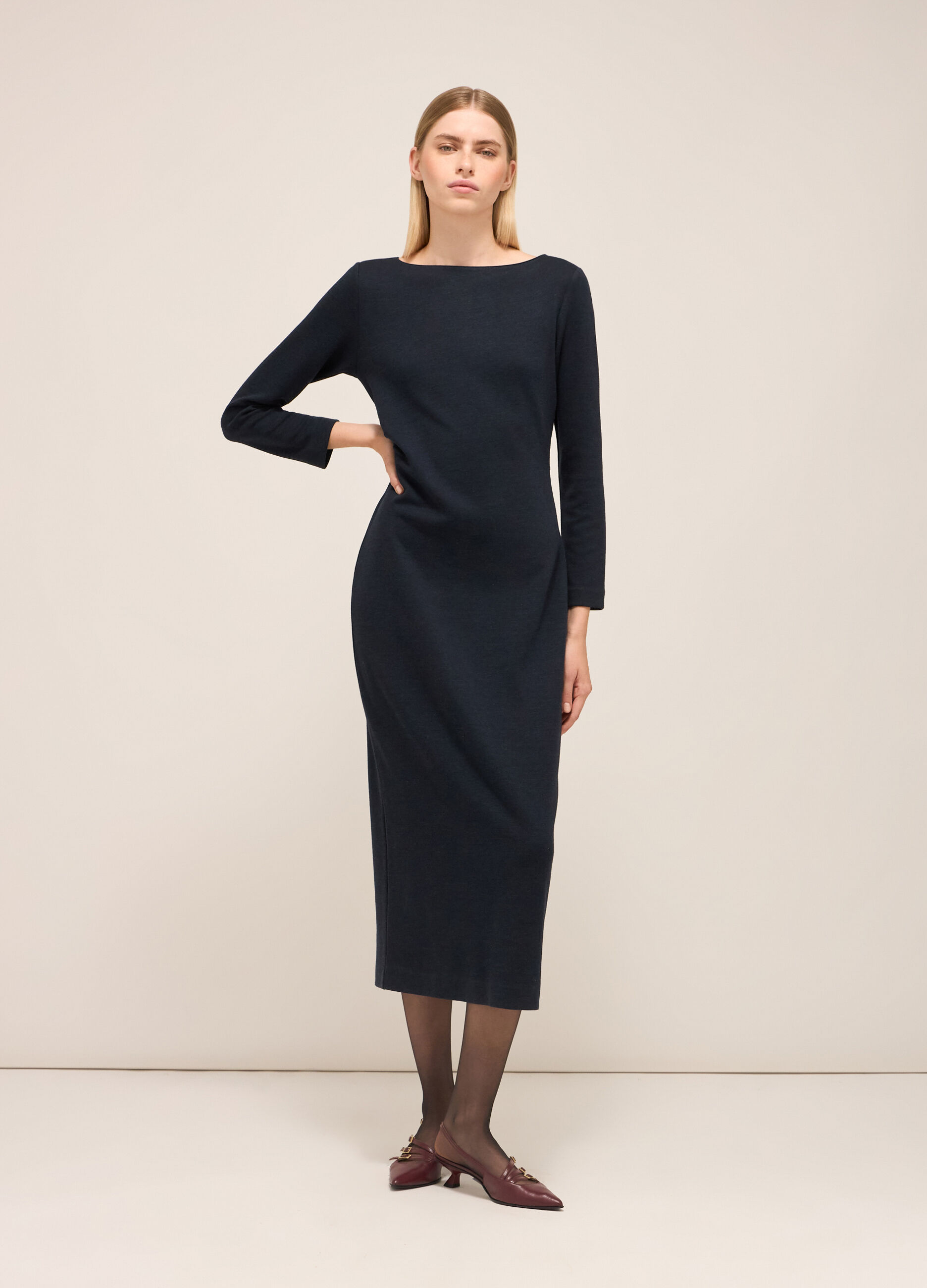 Abito midi in maglia
