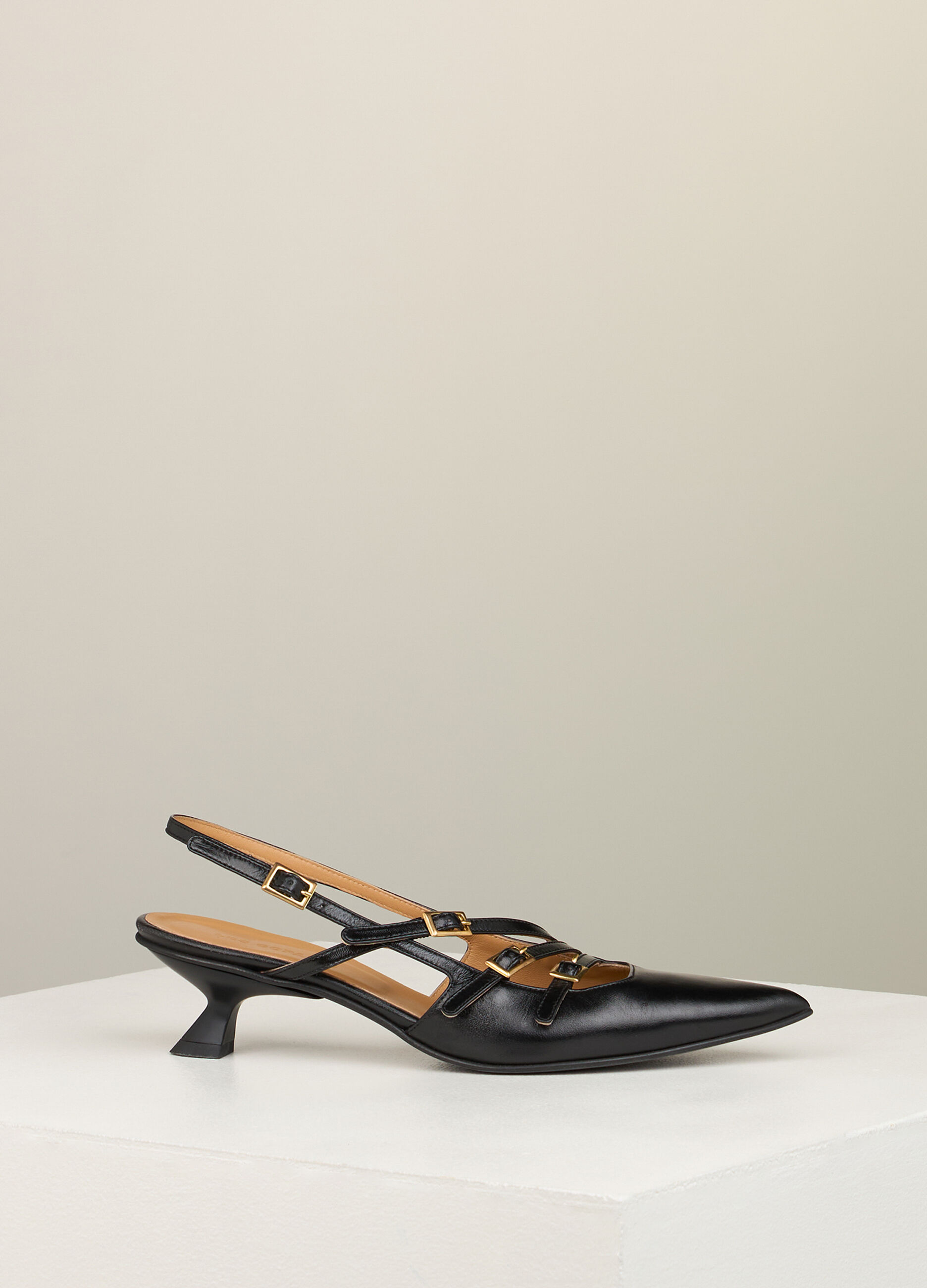 Escarpins bas en cuir