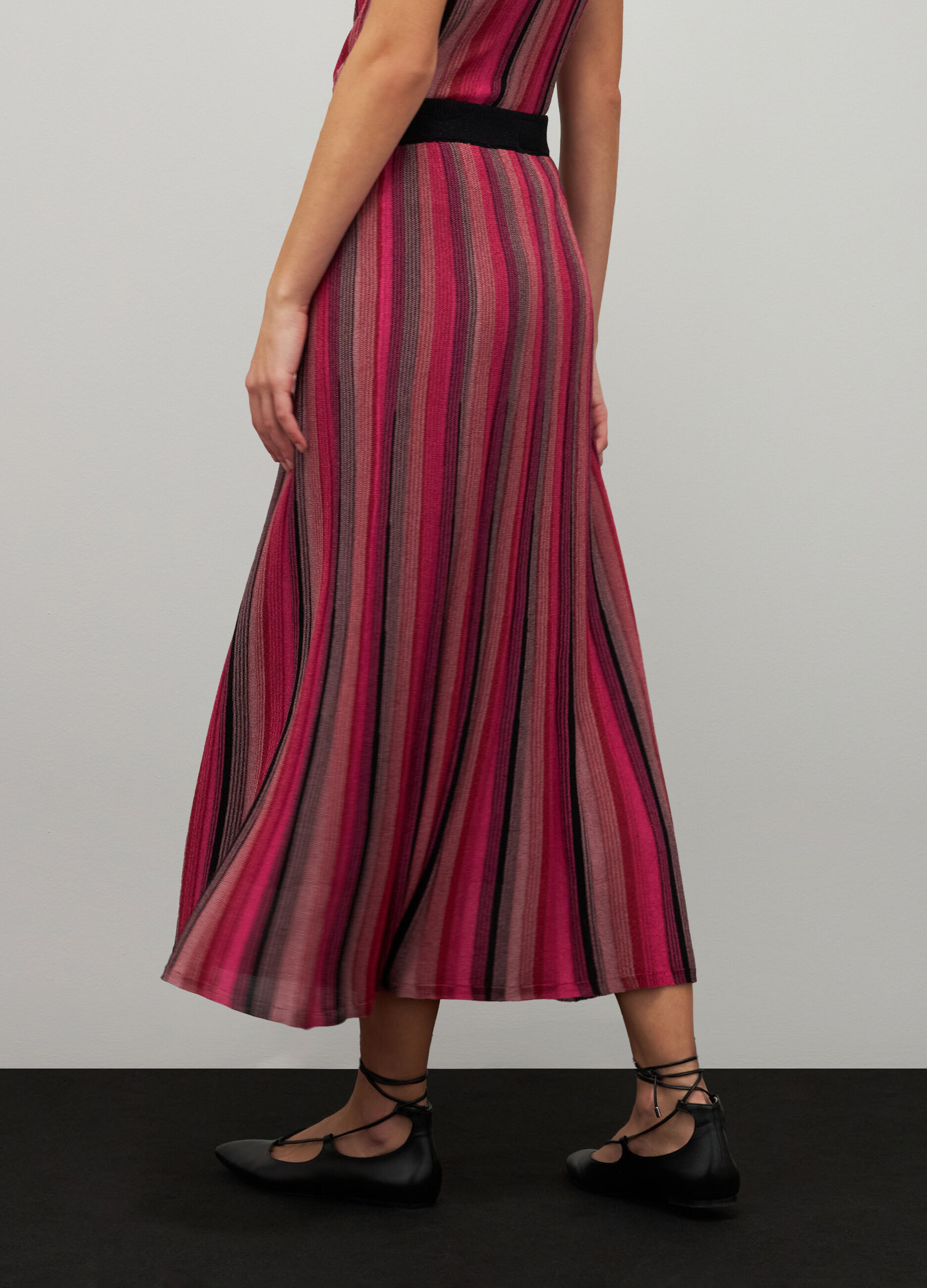 Striped long skirt_2