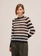 Striped crew-neck sweater in wool and mohair blend_1