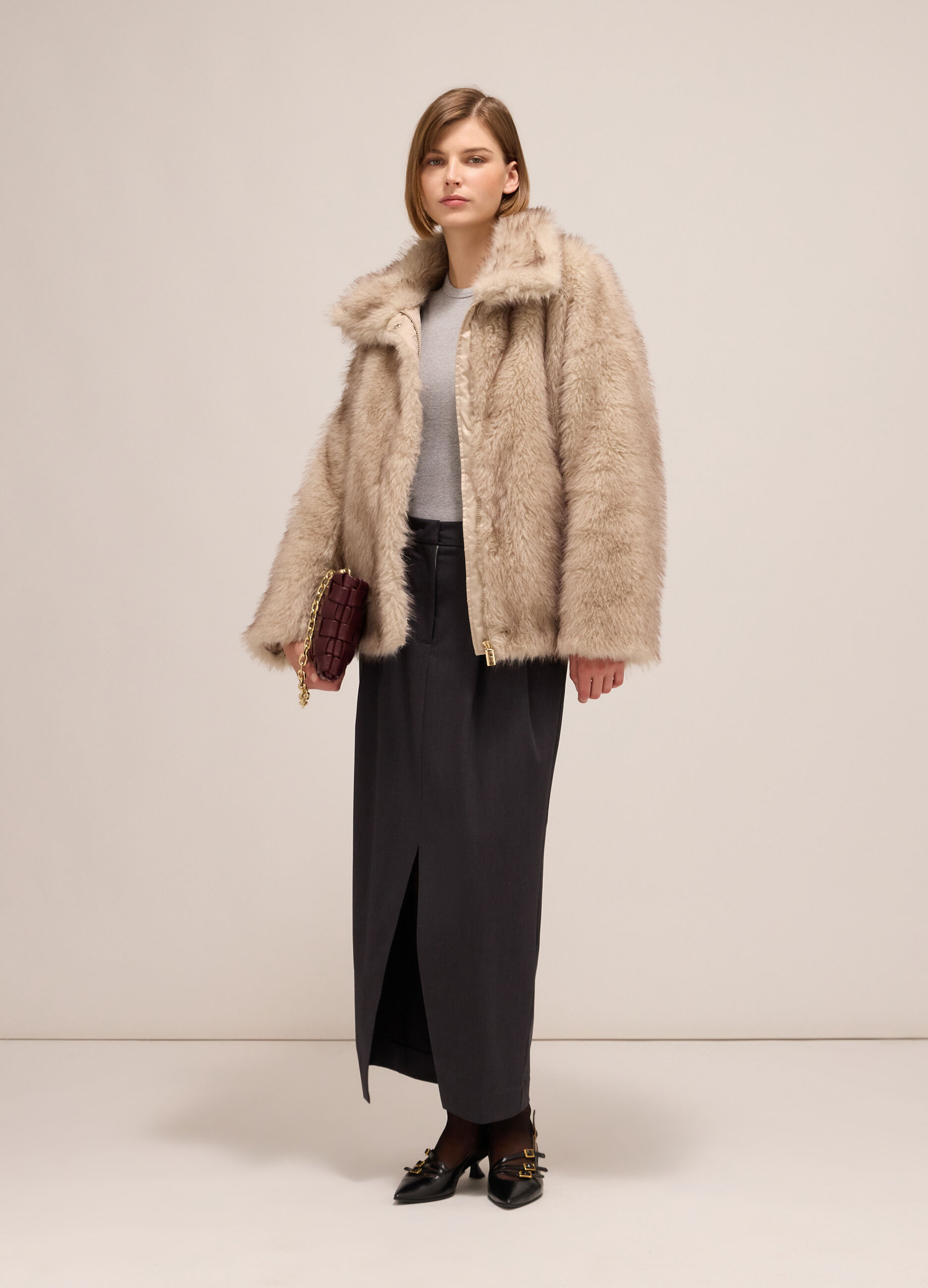 Blouson en fausse fourrure