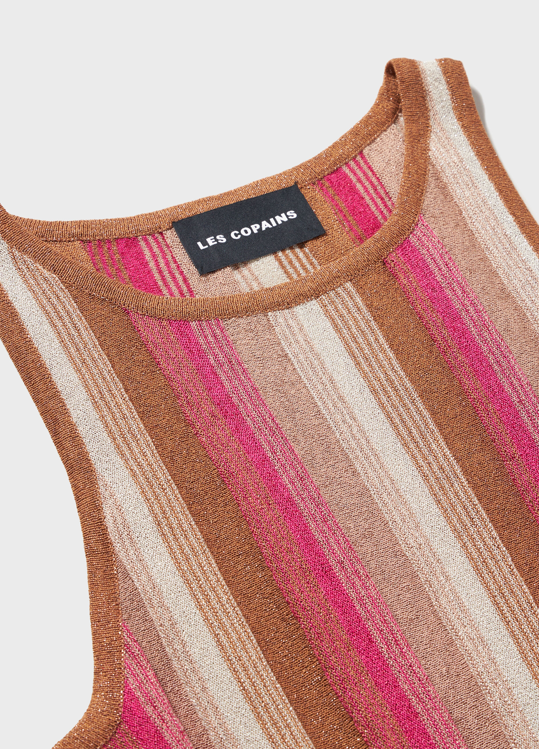 Pink and brown striped sleeveless top_6