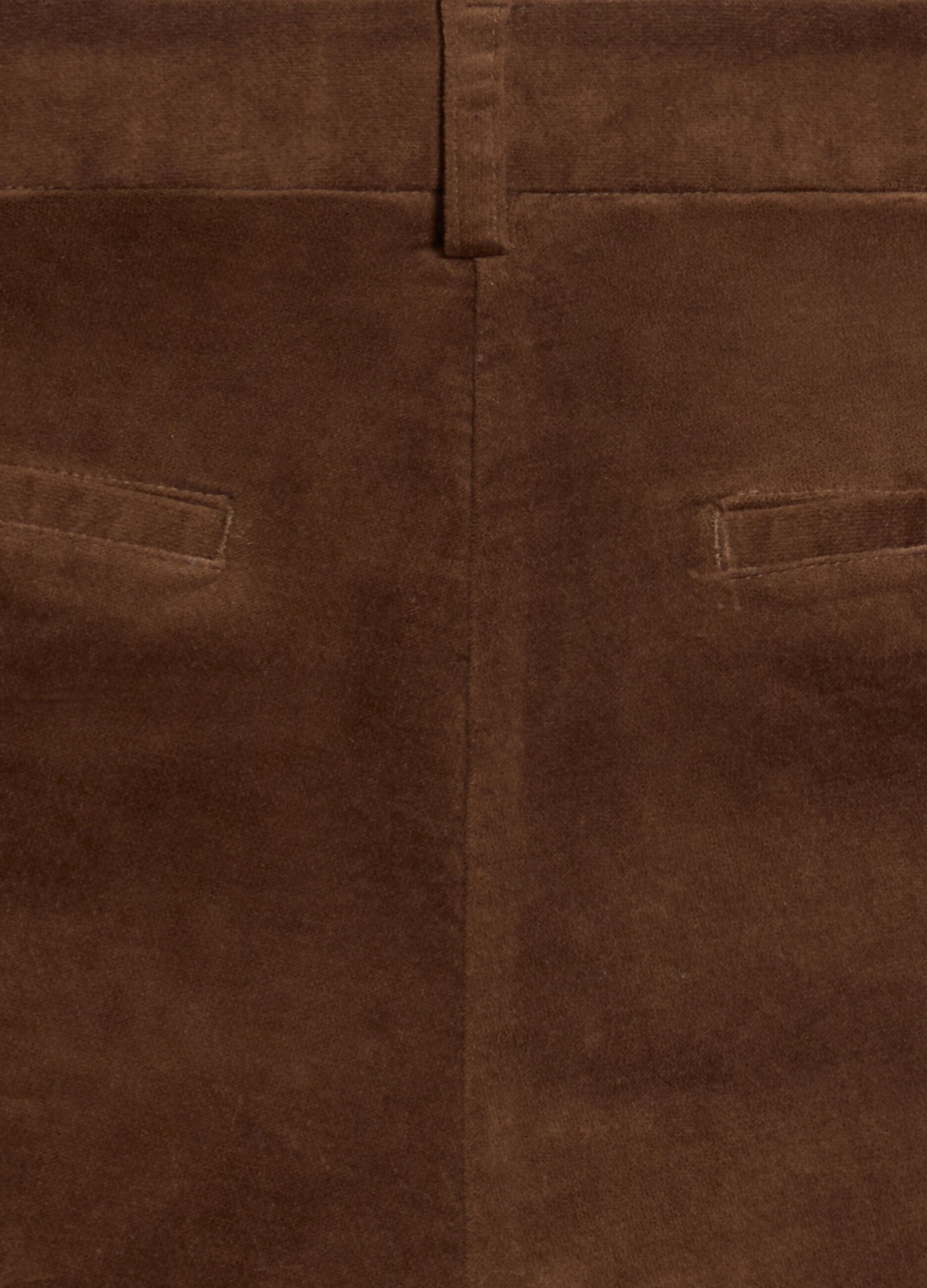 Trousers in stretch velvet