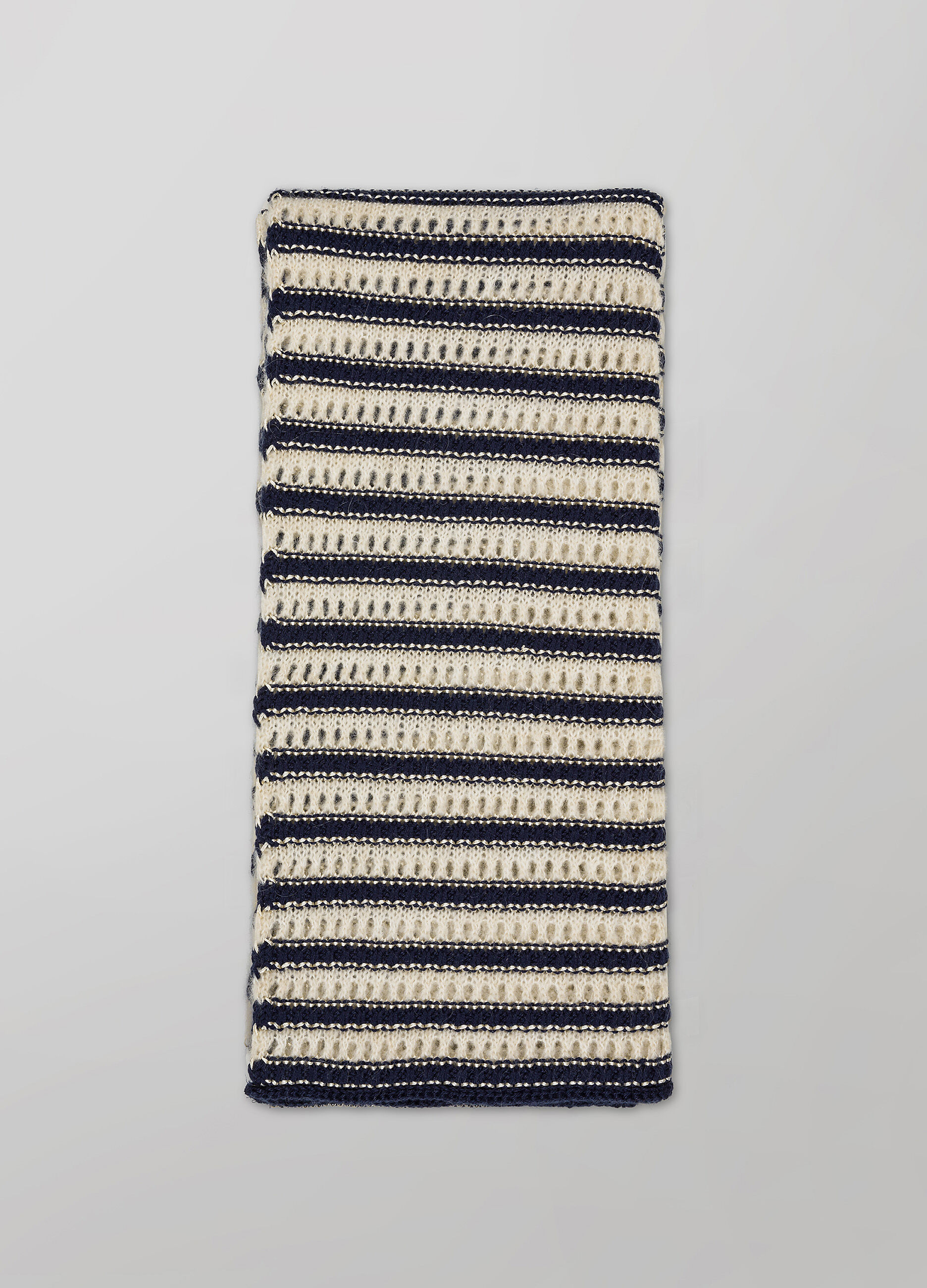 Écharpe tricotée en laine mohair mélangée_1