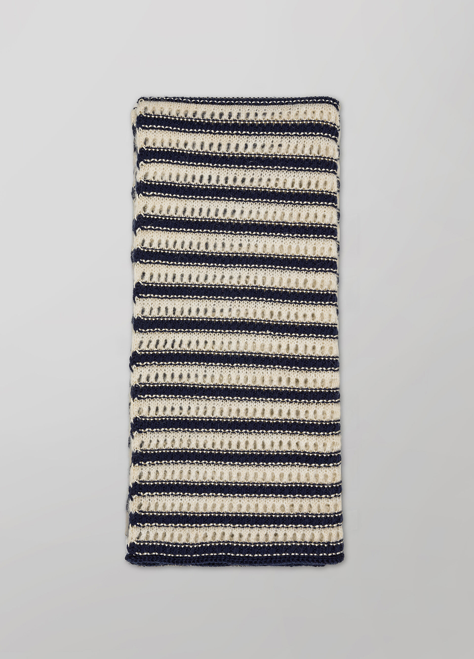 Wool and mohair blend tricot scarf_1