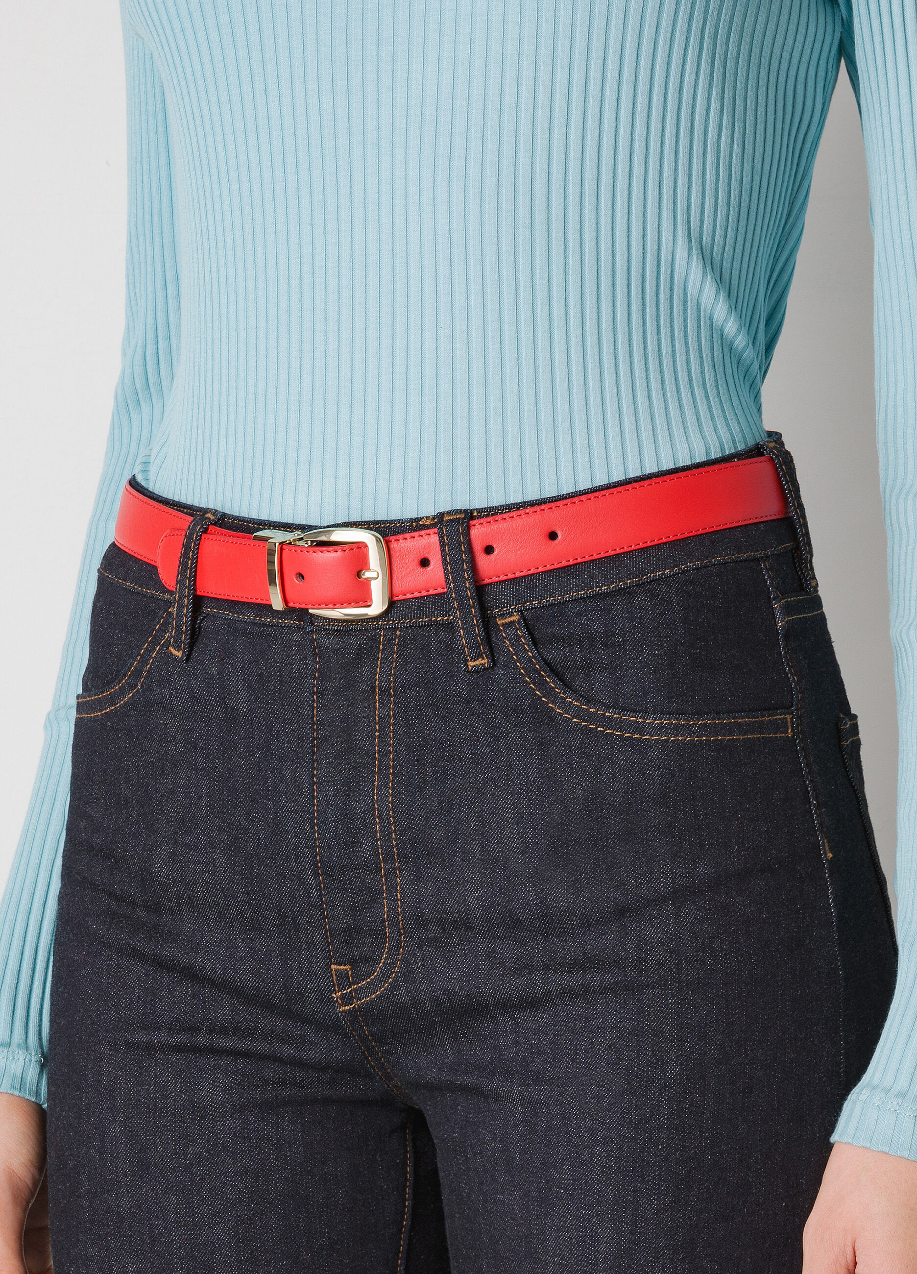 Real leather belt