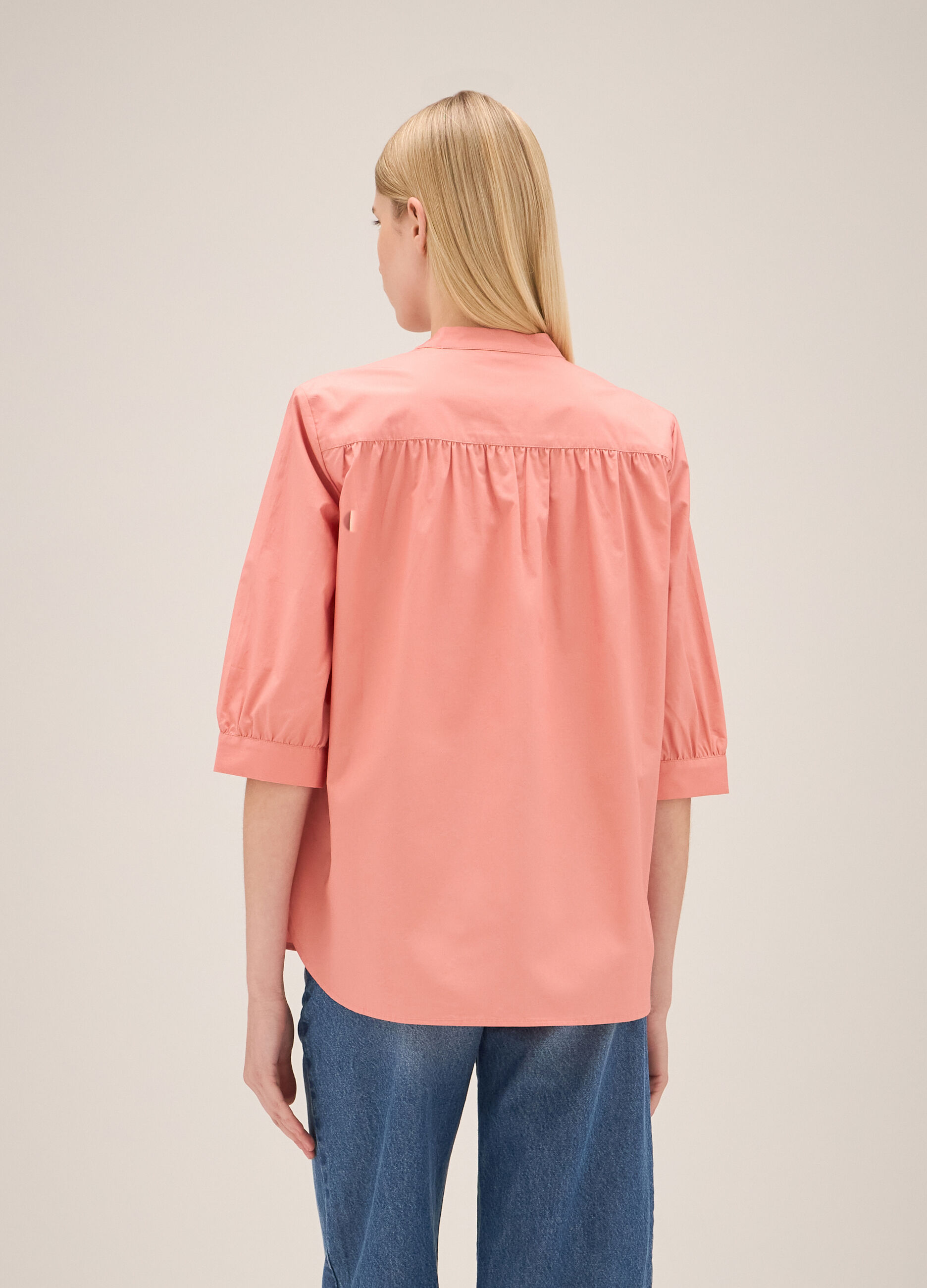 Cotton blouse with three-quarter sleeves_2