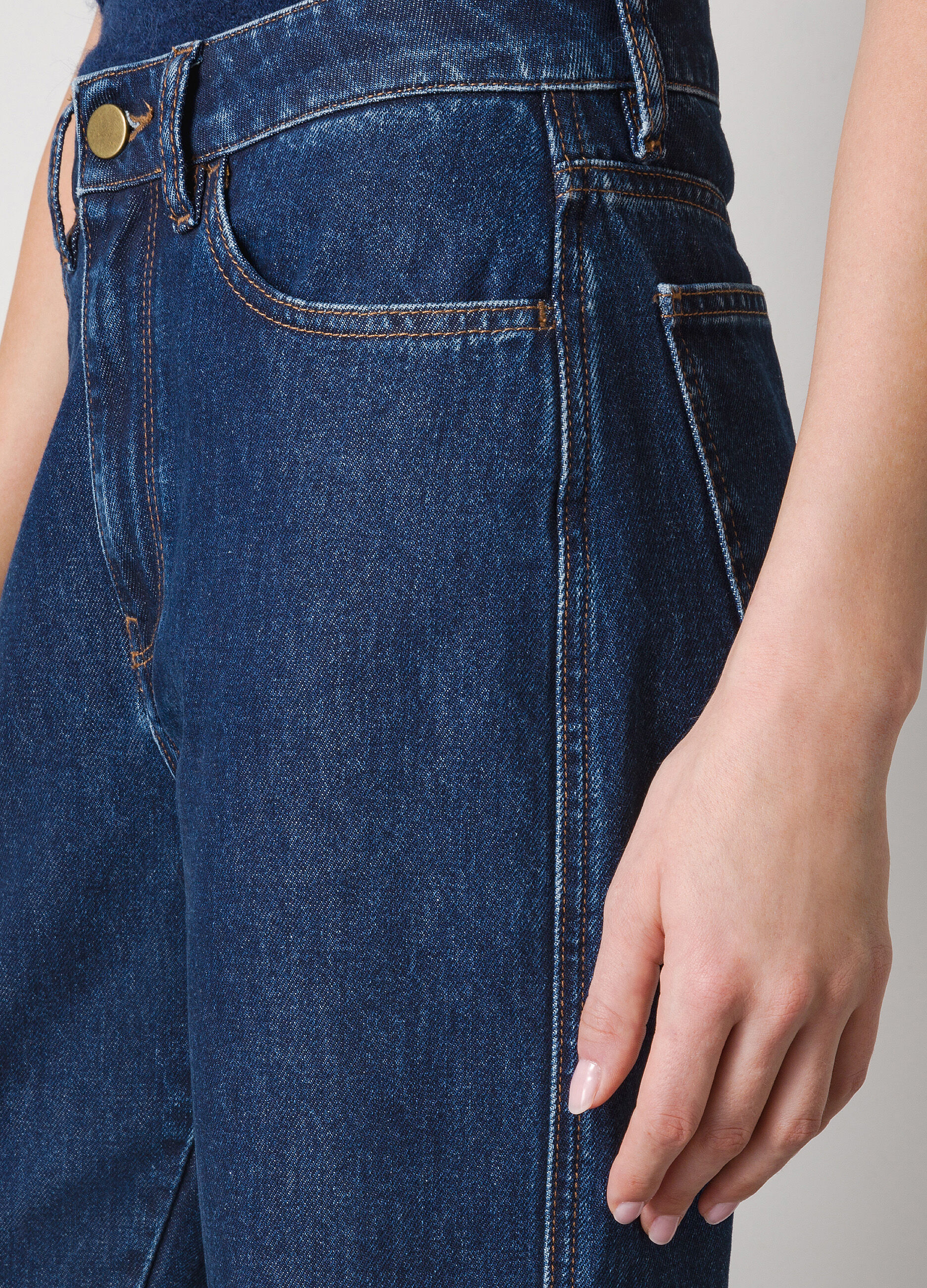 Pure cotton mom fit denims