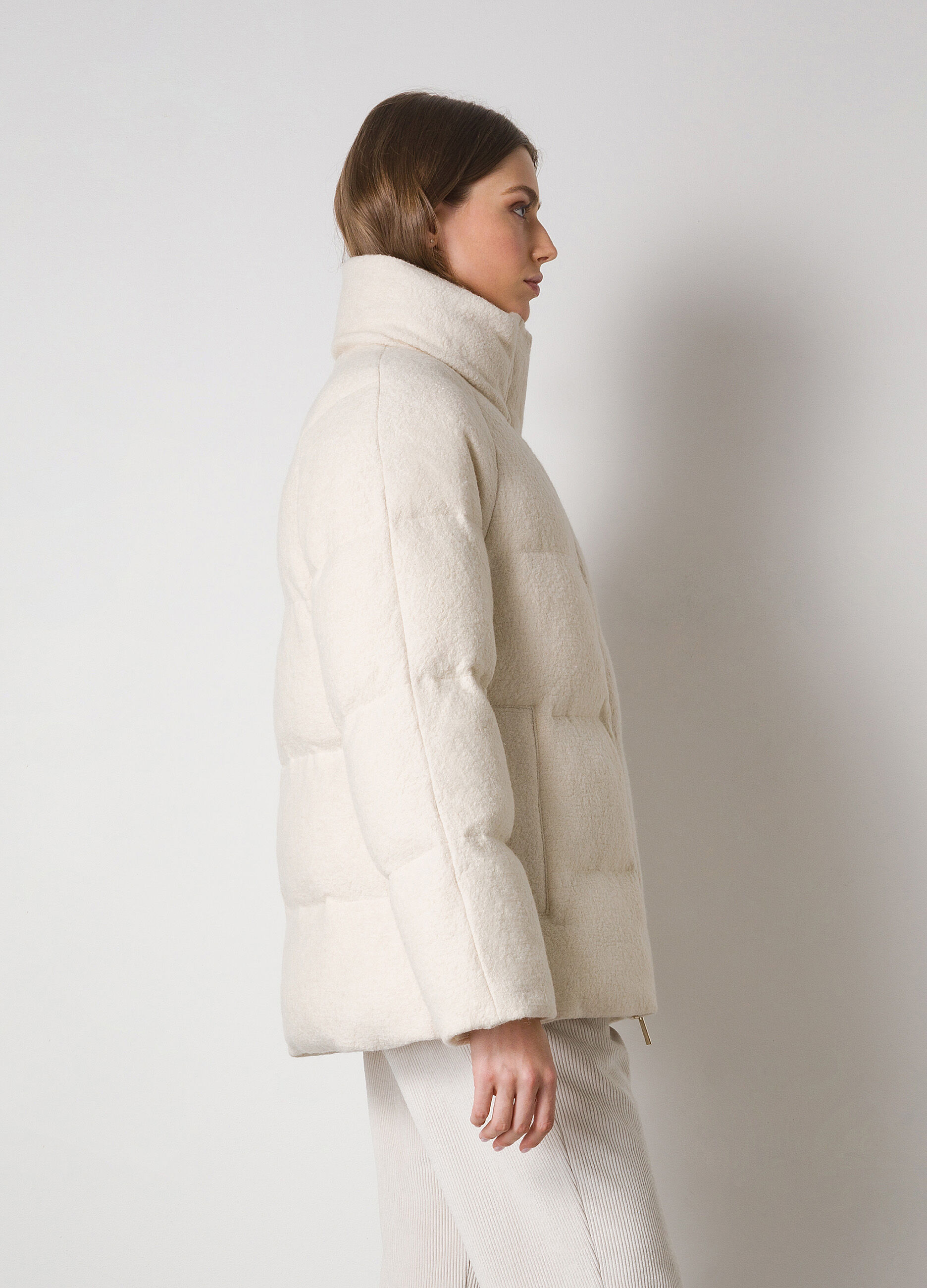Padded down jacket with wool-blend exterior_2