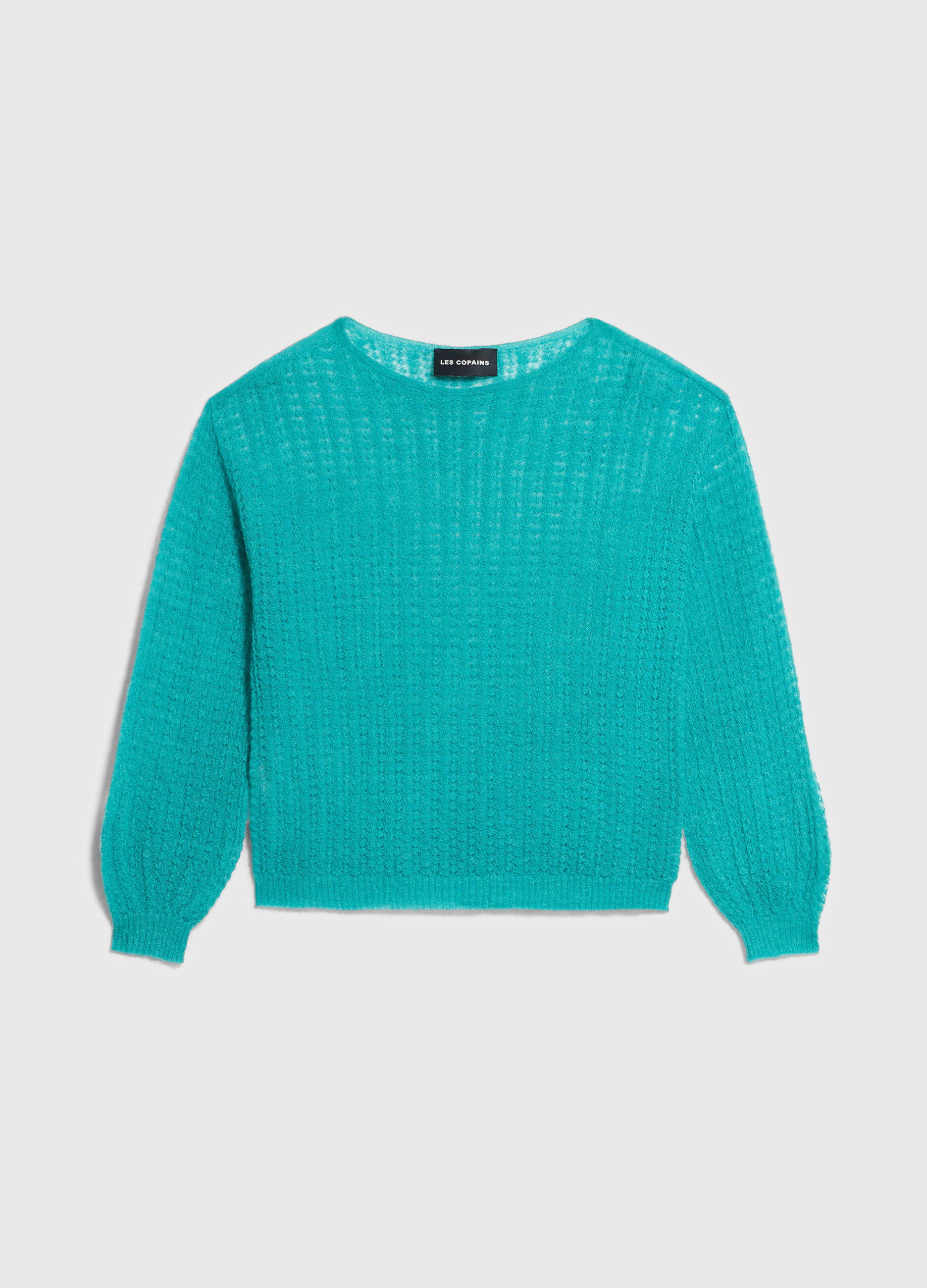 Knitted sweater with long sleeves