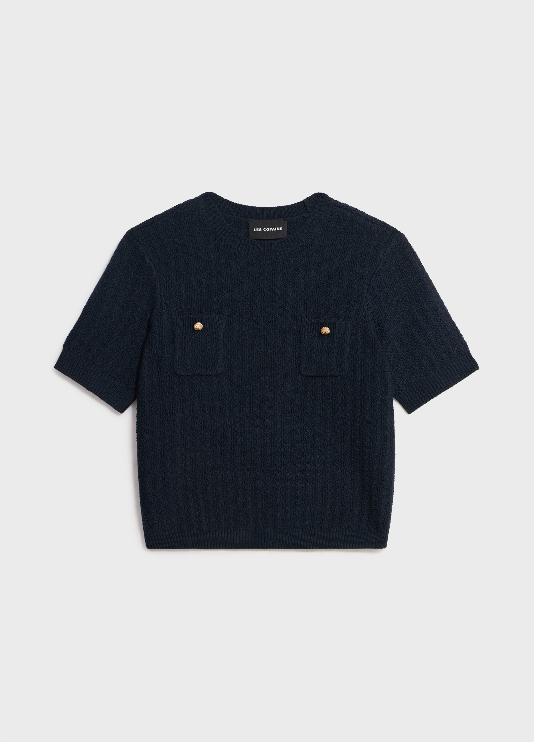 Bouclé-effect knitted top
