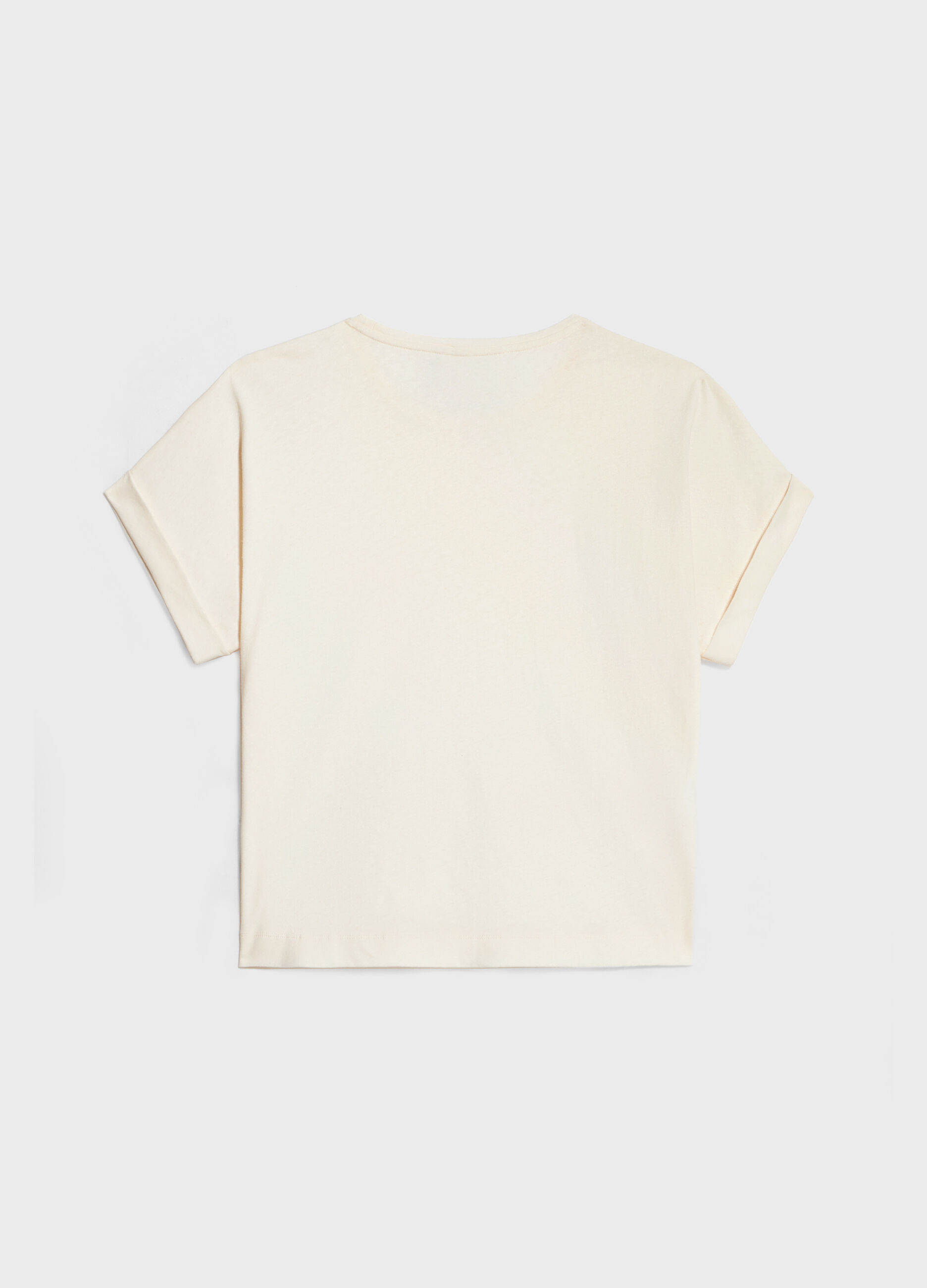 T-shirt in linen and cotton_5