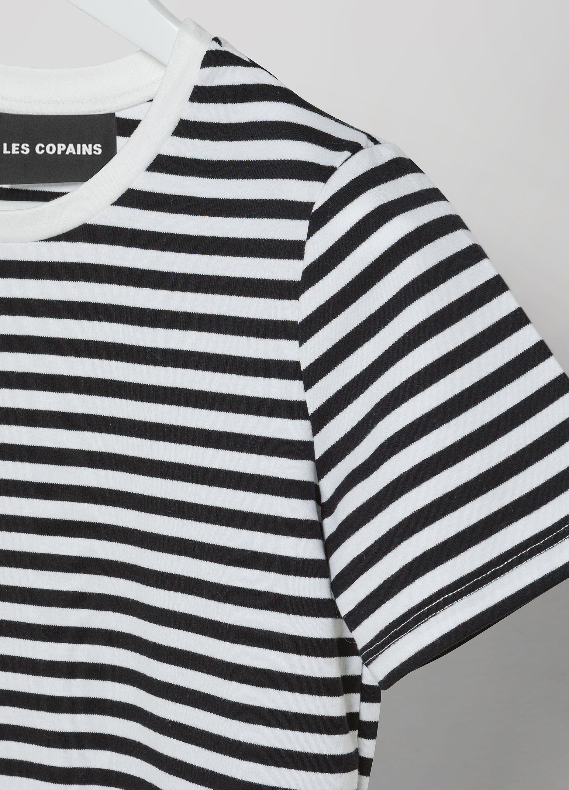 T-shirt rayé blanc et noir 100 % coton_6
