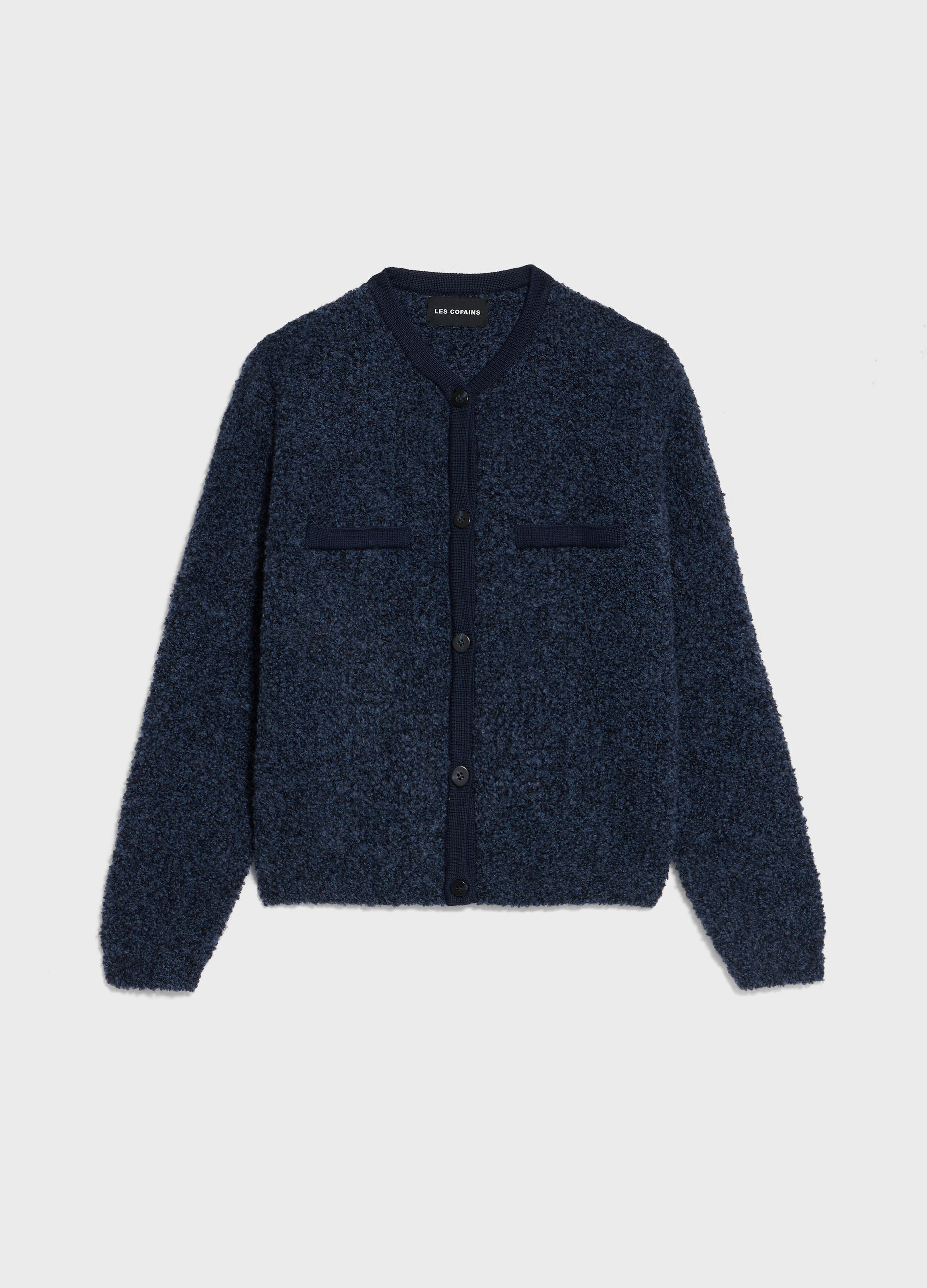 Knitted cardigan in virgin wool blend