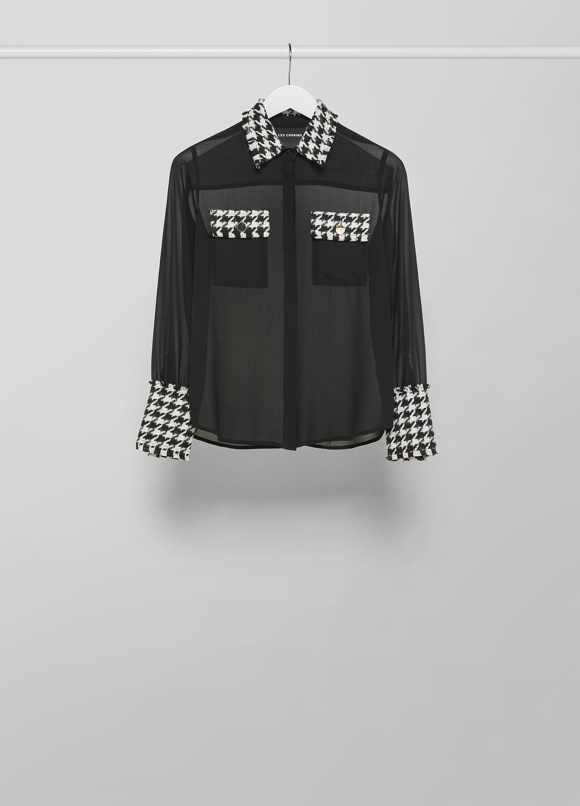 Shirt with houndstooth inserts_4