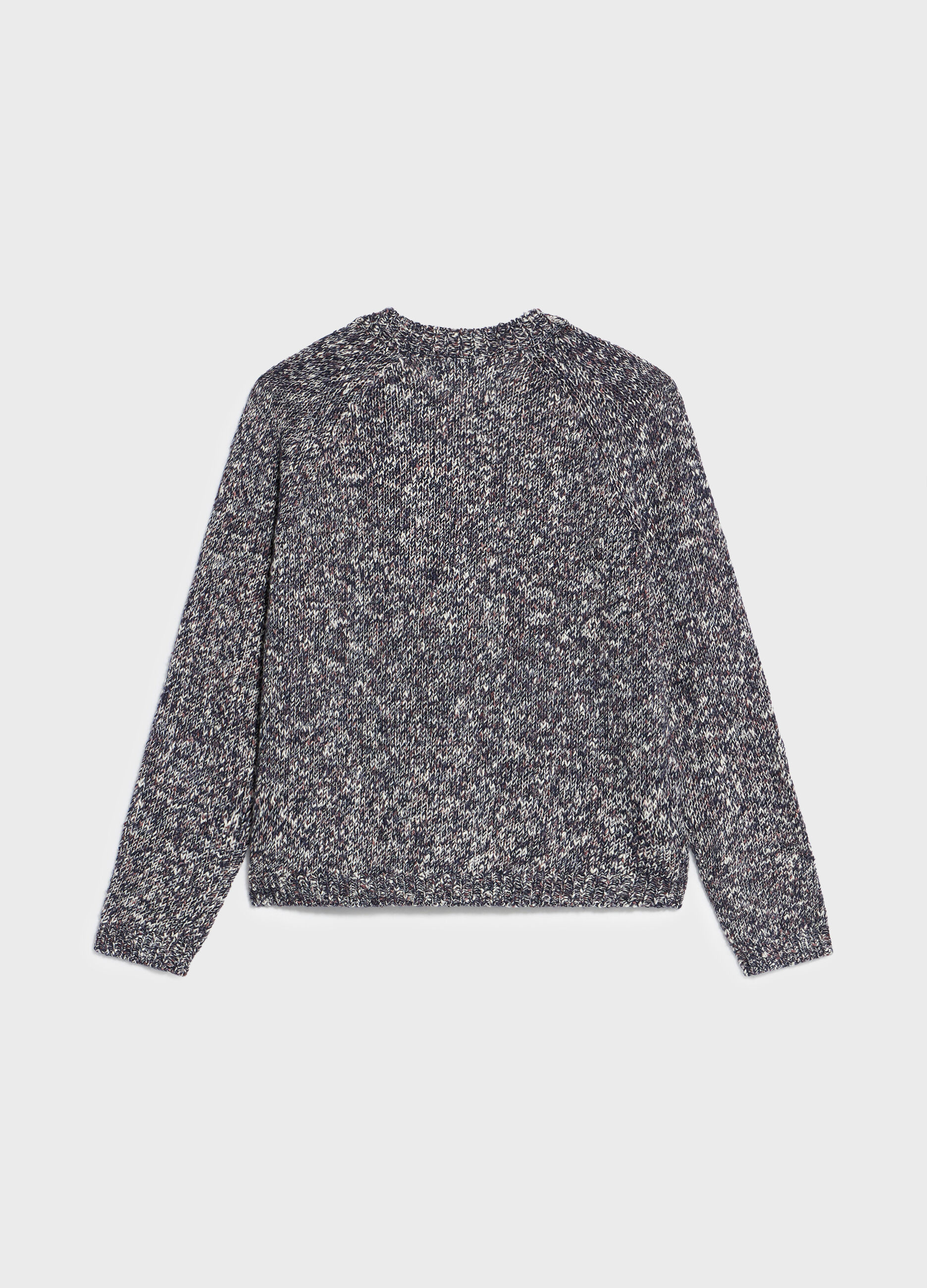 Knitted cardigan in mohair and cotton blend