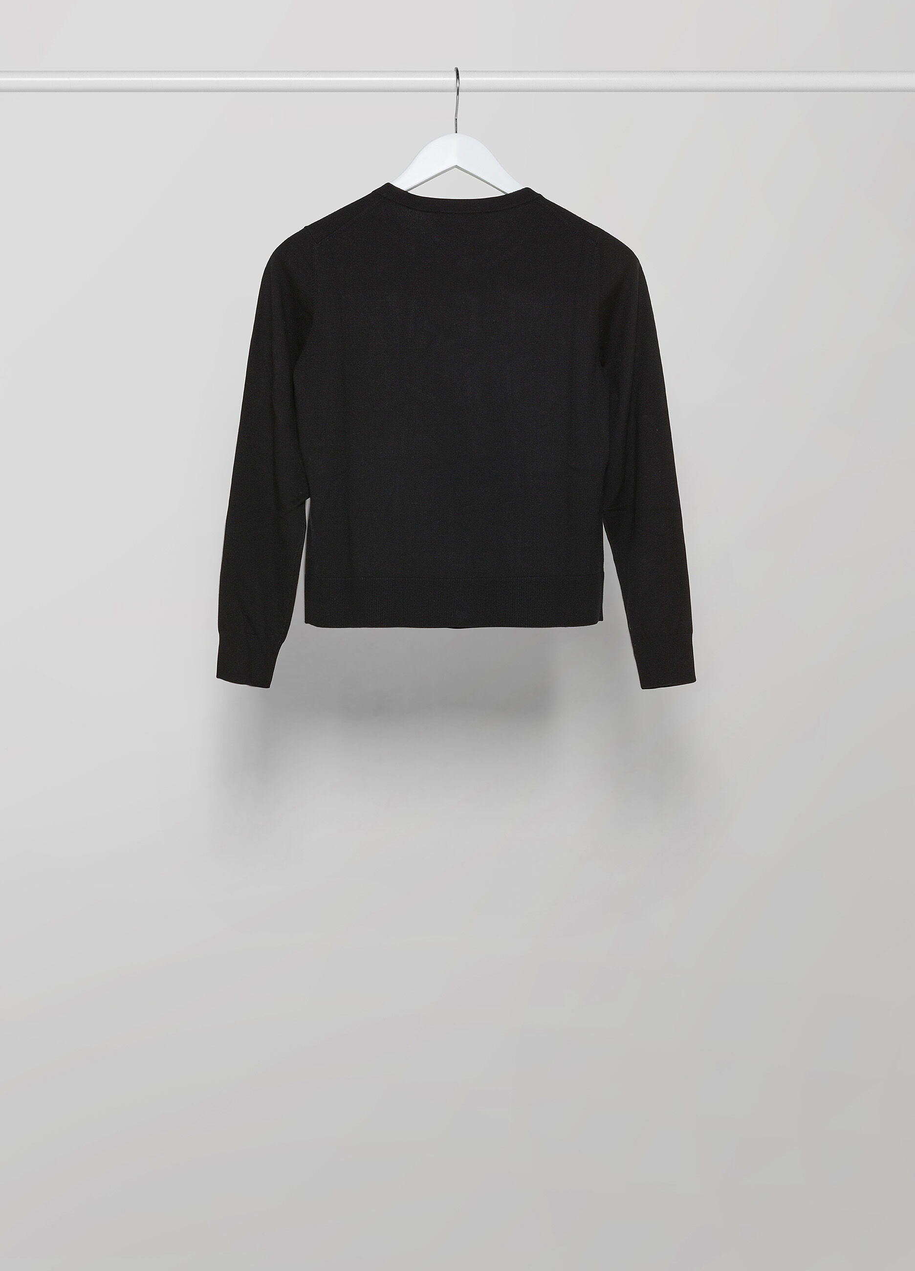 Round-neck tricot cardigan