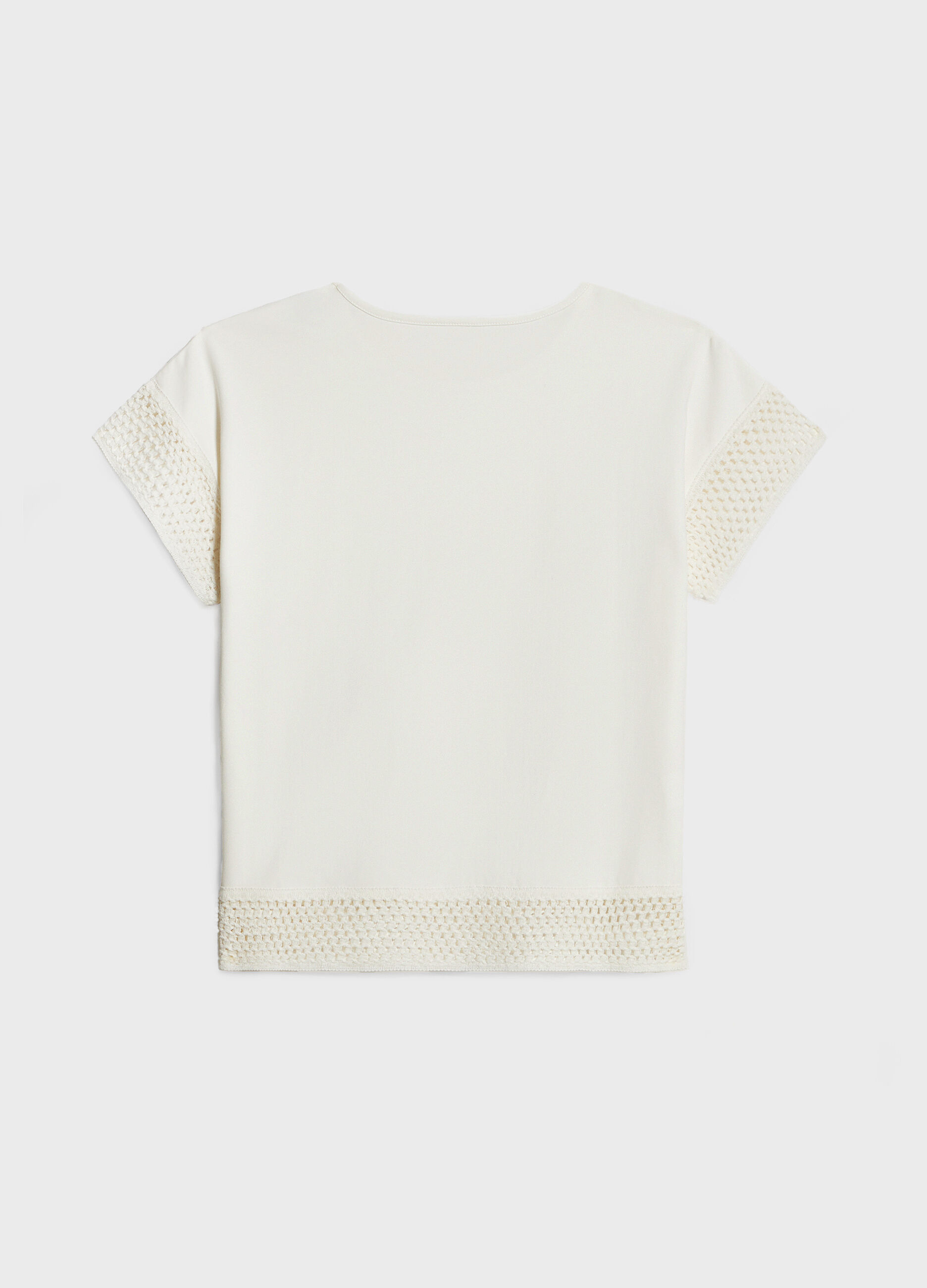 T-shirt with mesh inserts