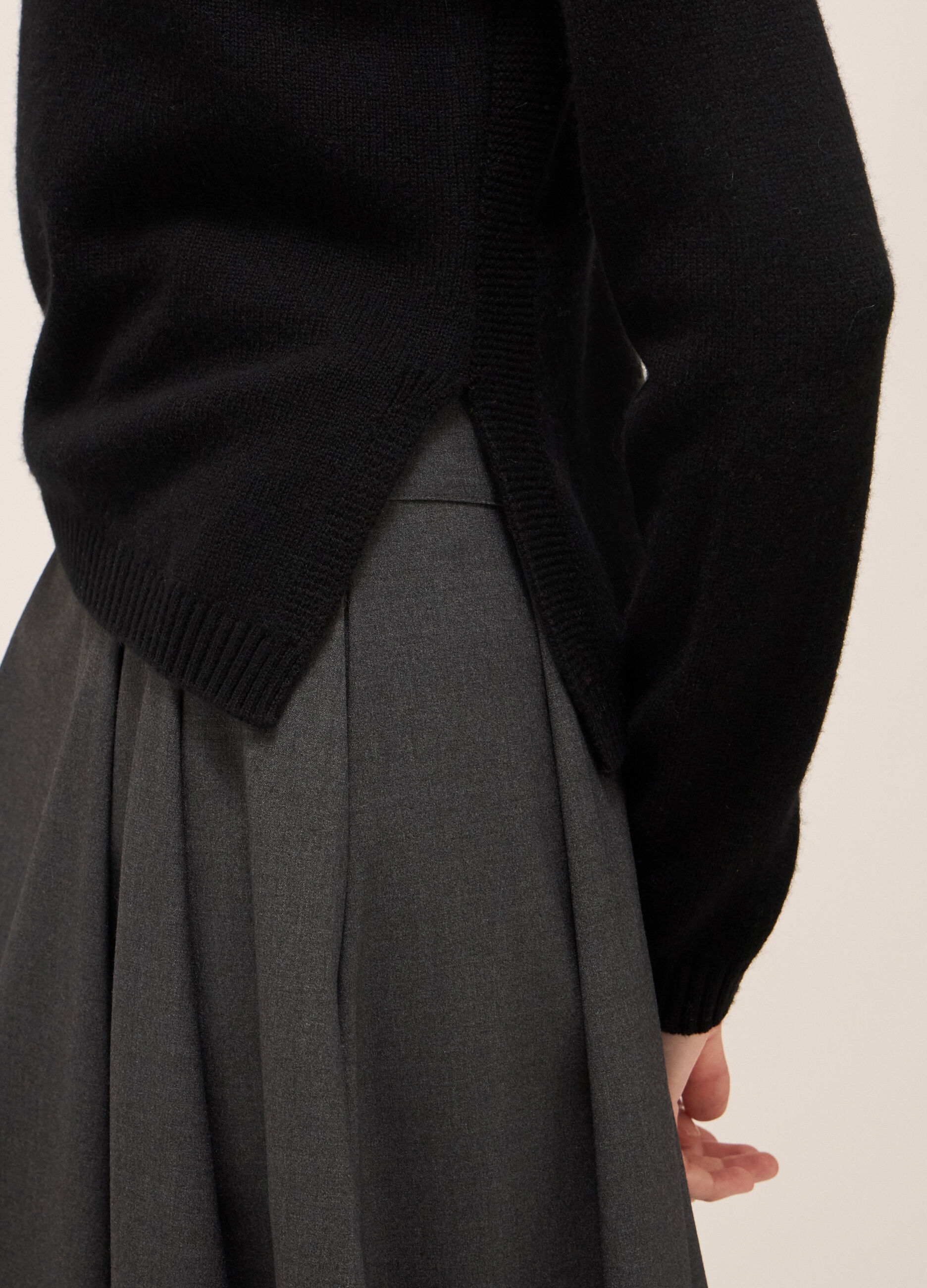 Knitted turtleneck in wool and cashmere