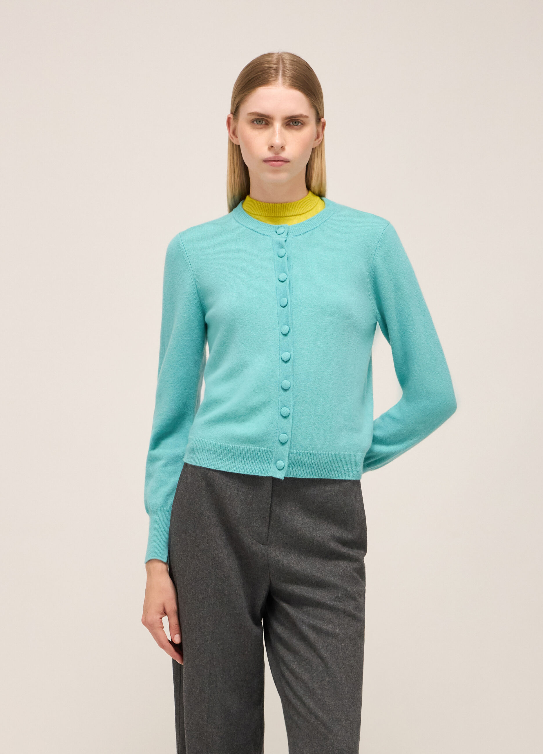 Knitted cardigan in merino wool  
