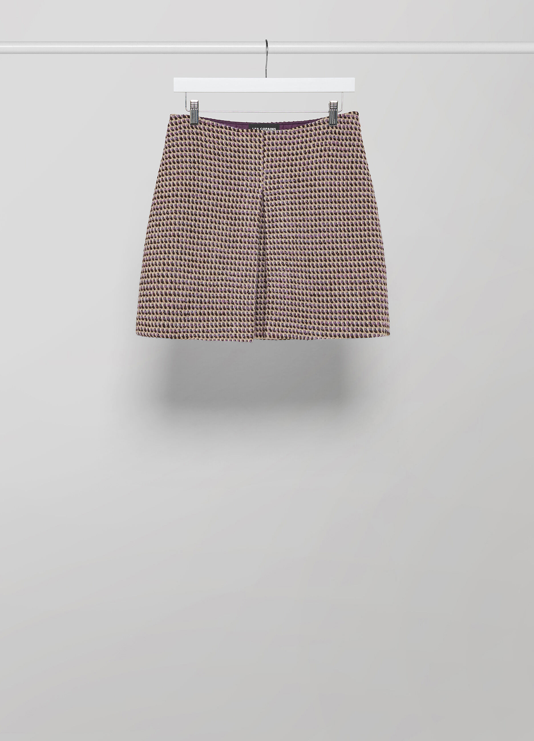 Multicolor wool blend mini skirt