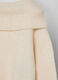 White cream off the shoulder wool and alpaca blend tricot top _6