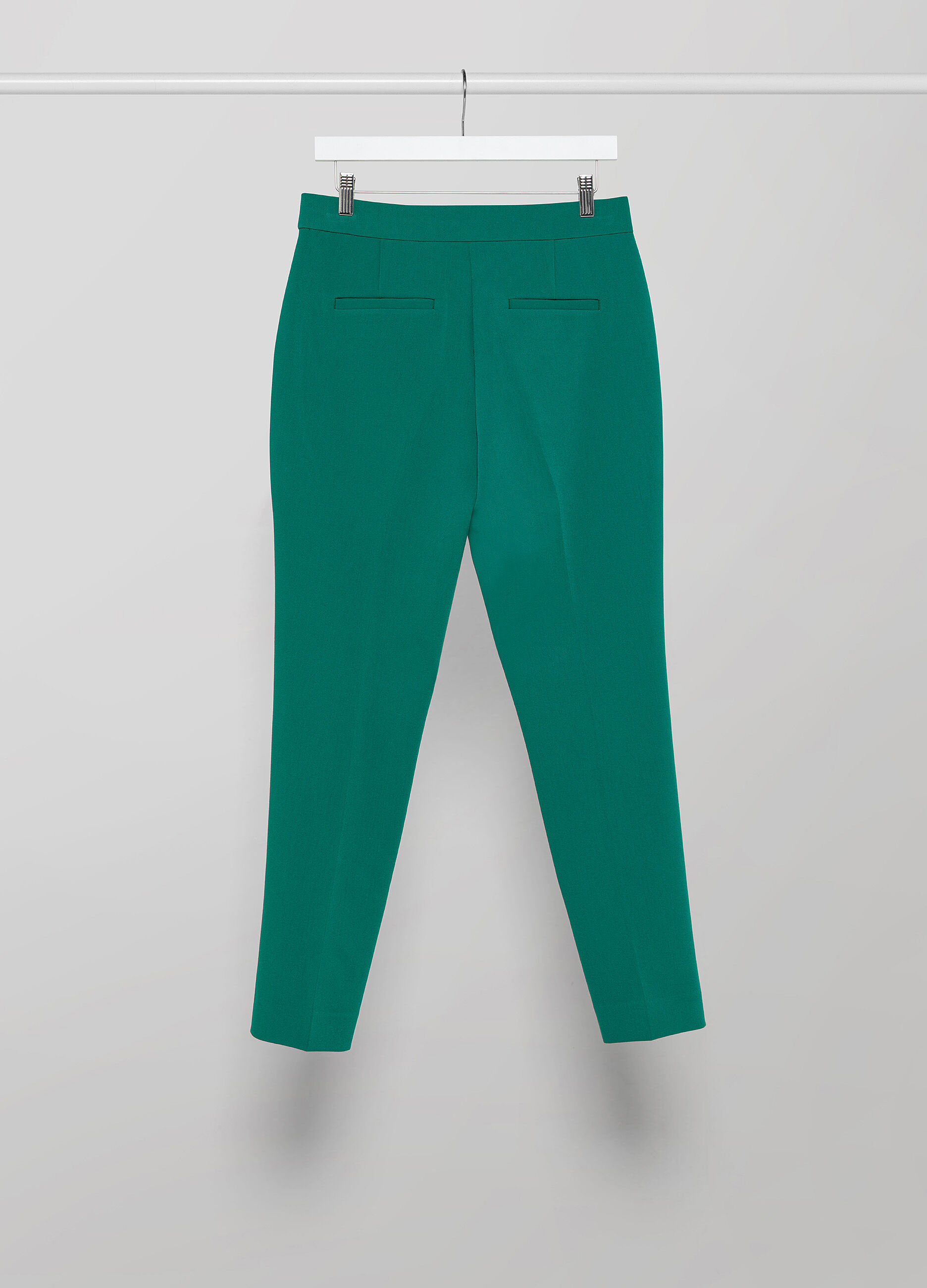 High-waisted stretch fabric trousers_5
