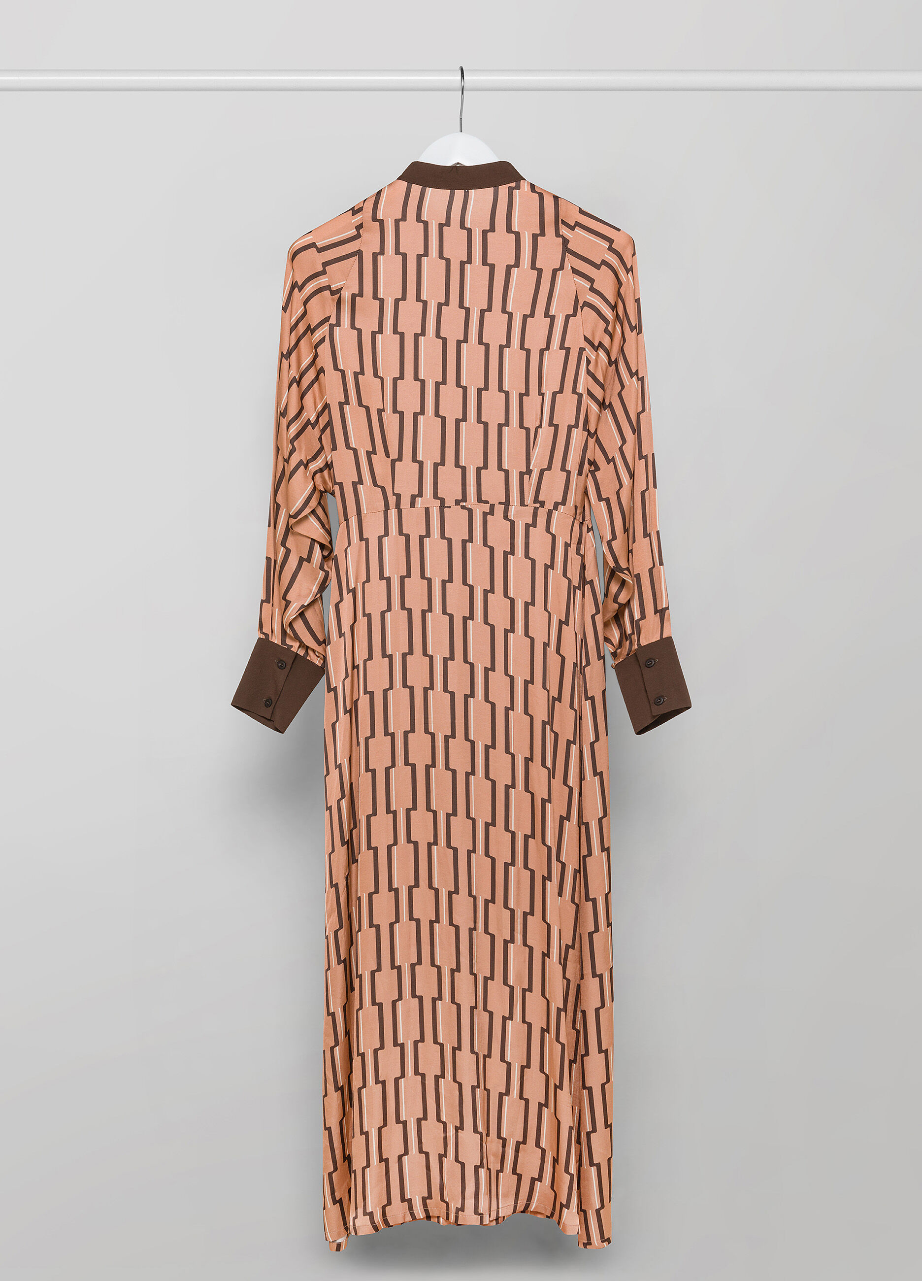Long dress with geometric pattern