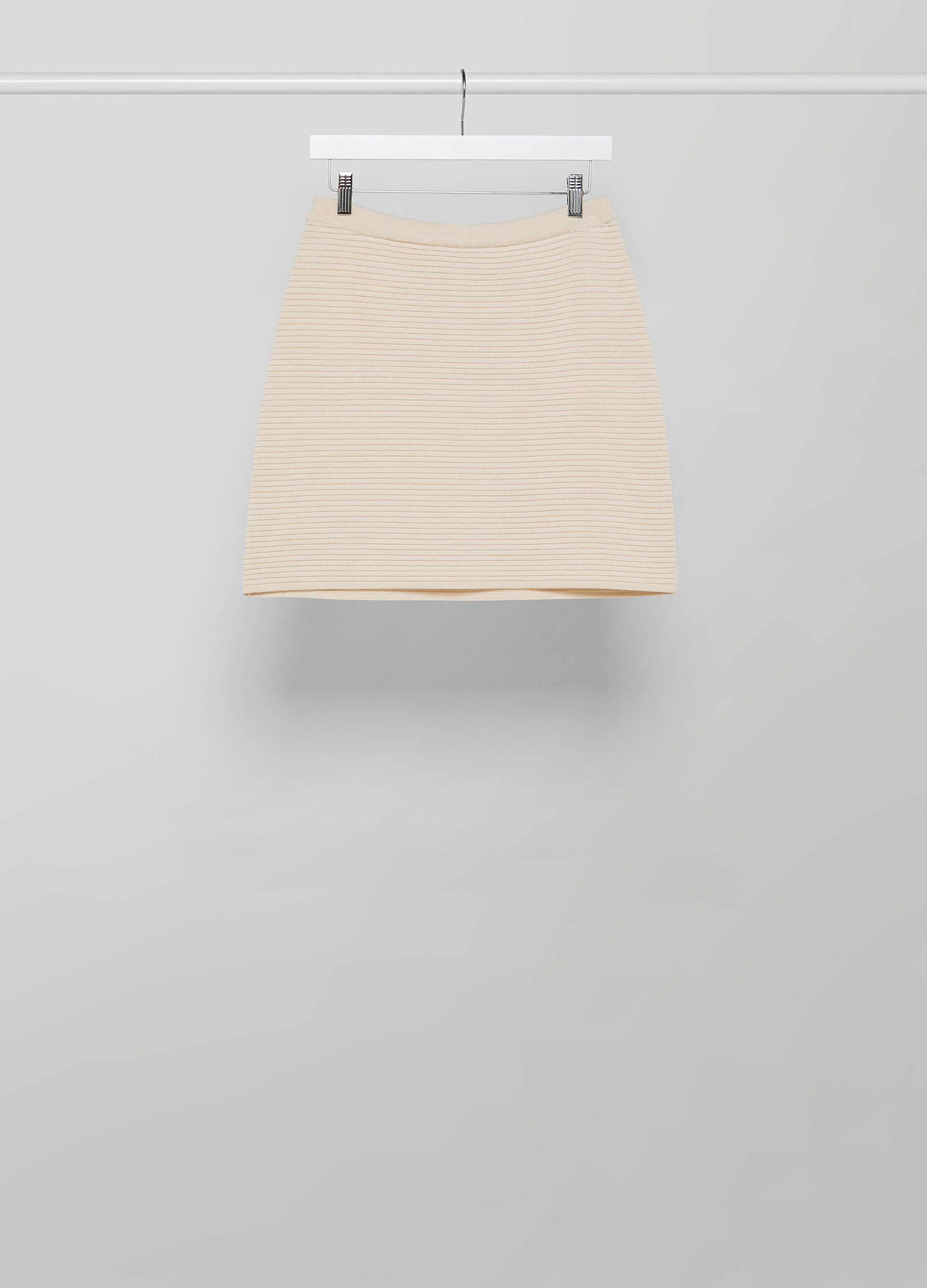 Merino wool blend tricot miniskirt