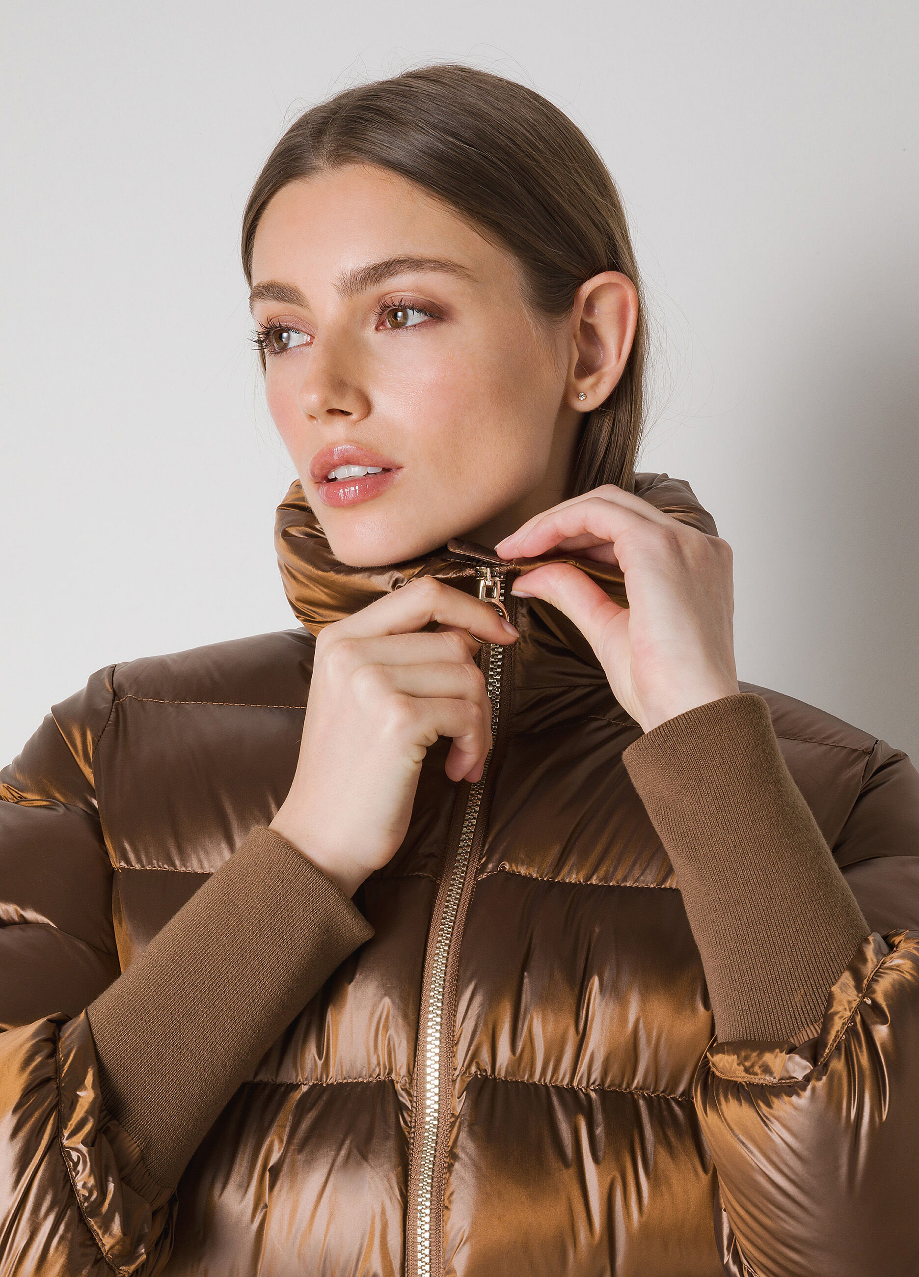Brushed-effect padded jacket_2