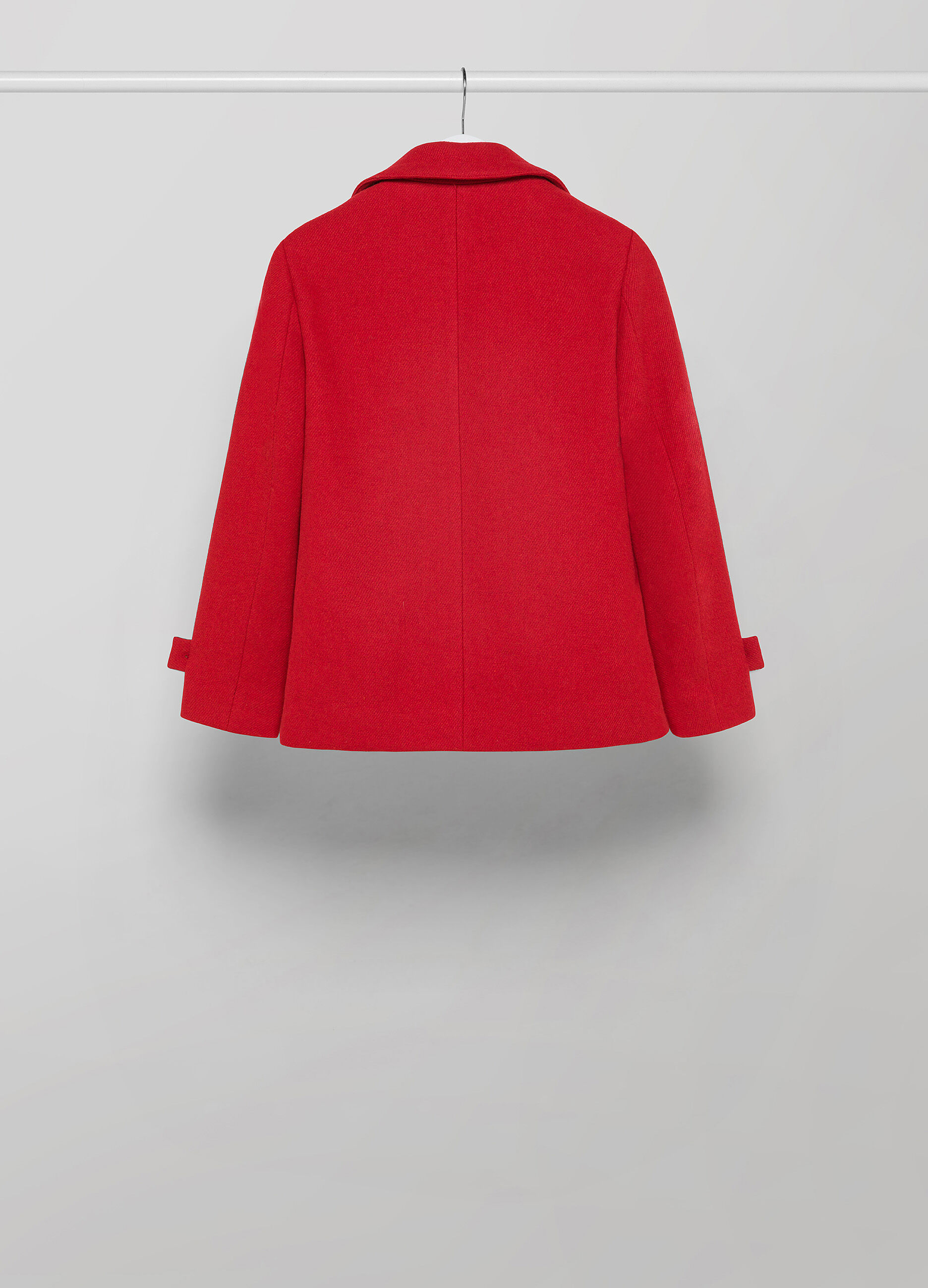 Wool-blend double-breasted coat