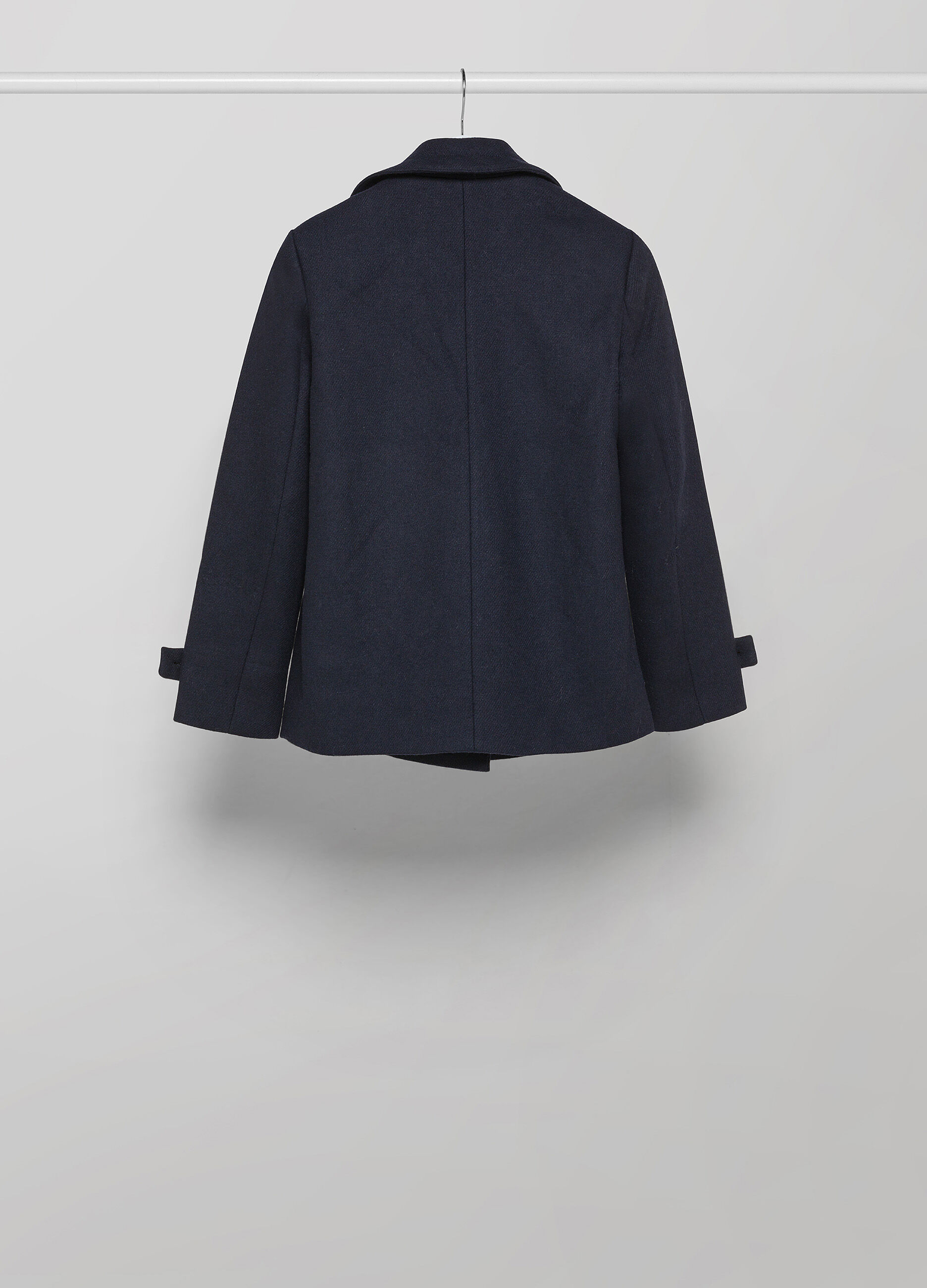 Wool-blend double-breasted coat