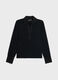 Polo shirt with long sleeves and bouclé inserts_4
