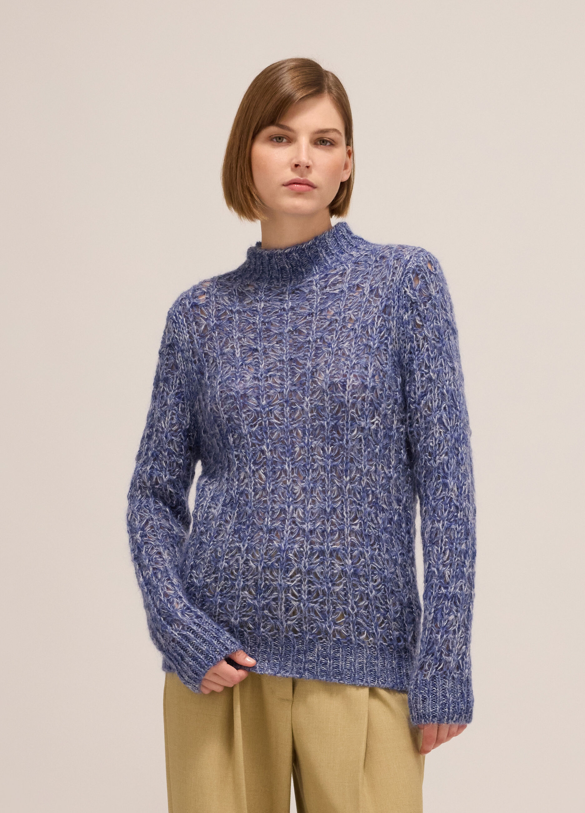 Gros pull en mohair mélangé
