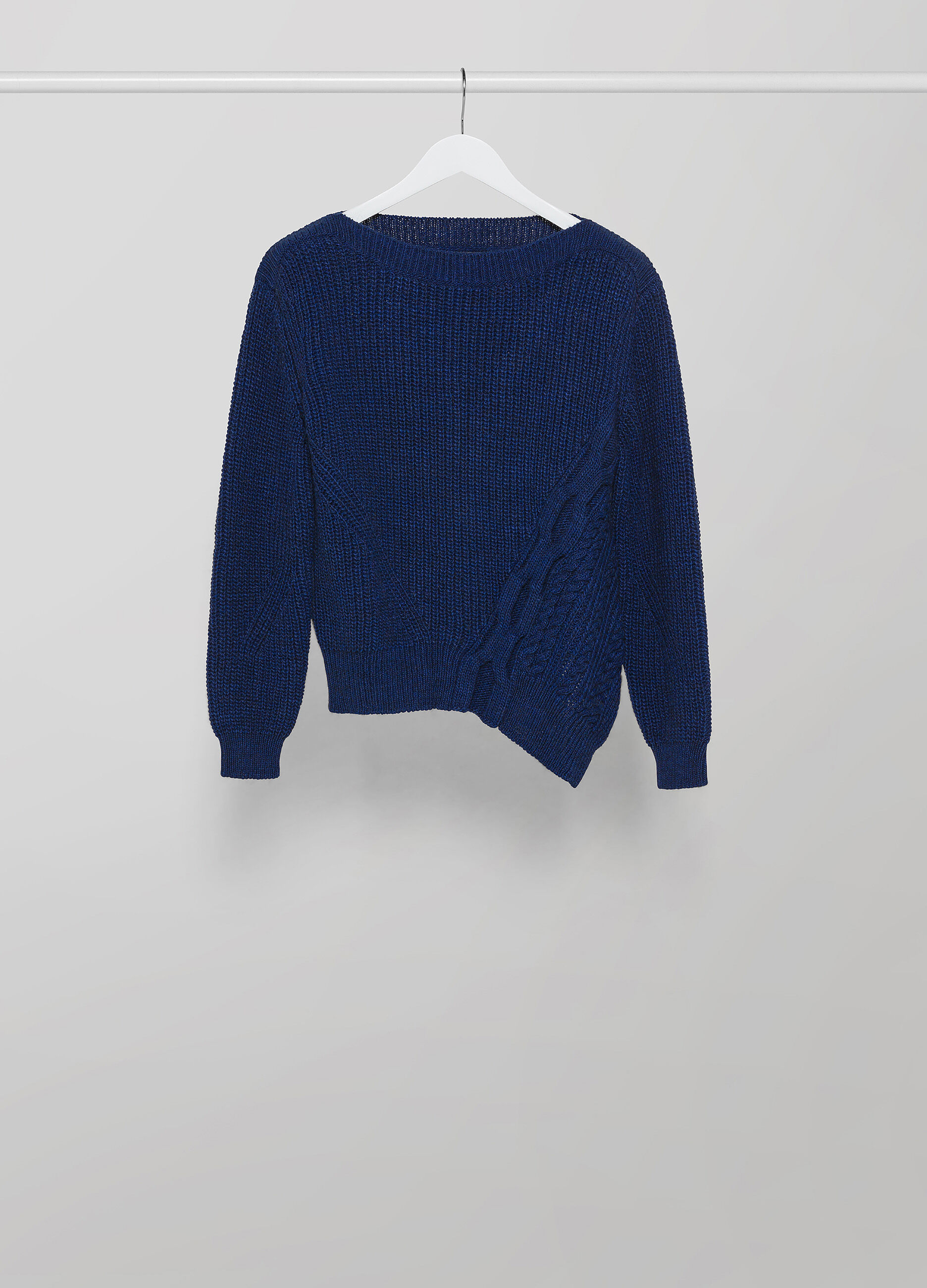 Tricot in wool and alpaca blend with cable design _4