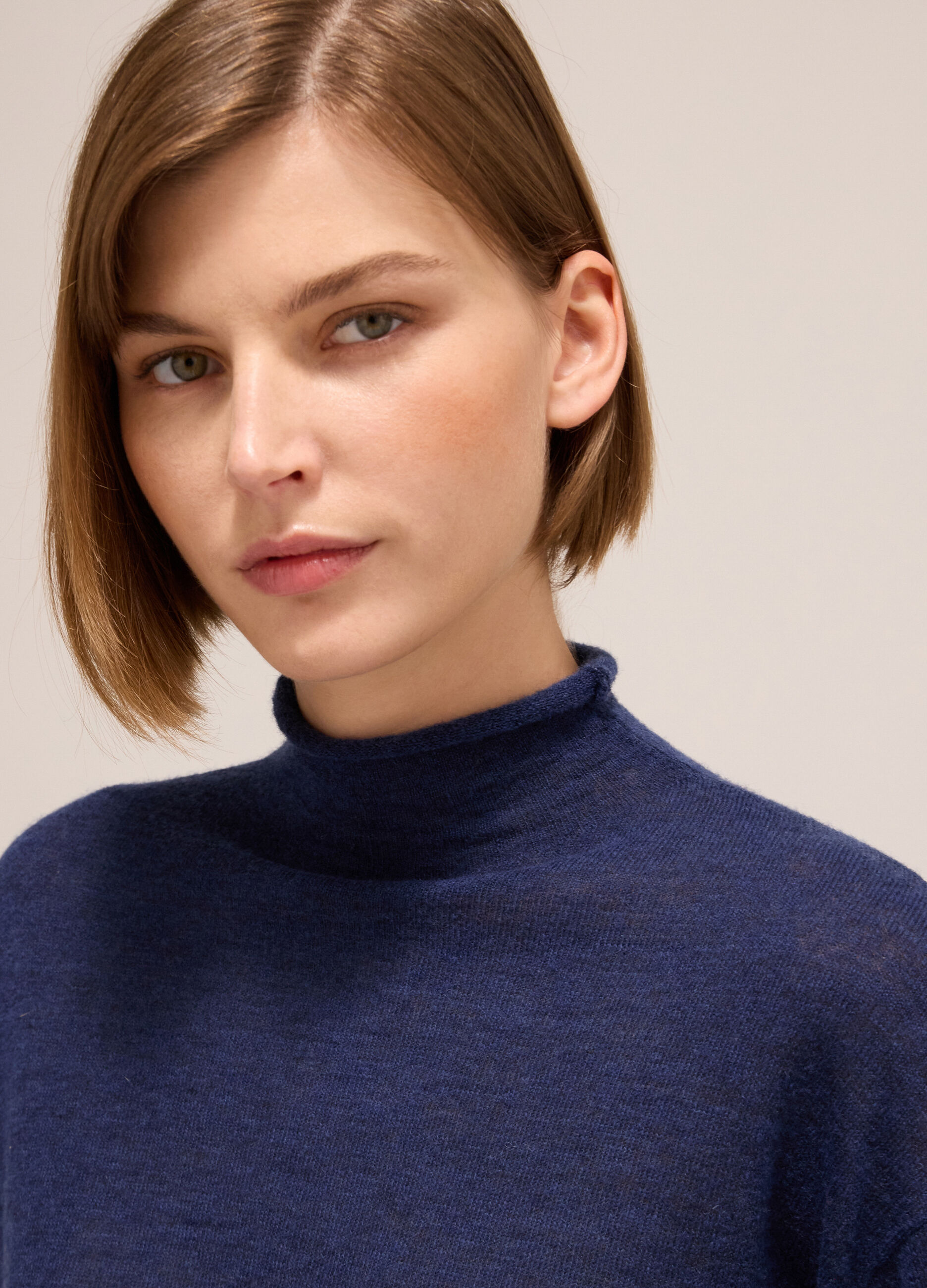 Gros pull à col montant