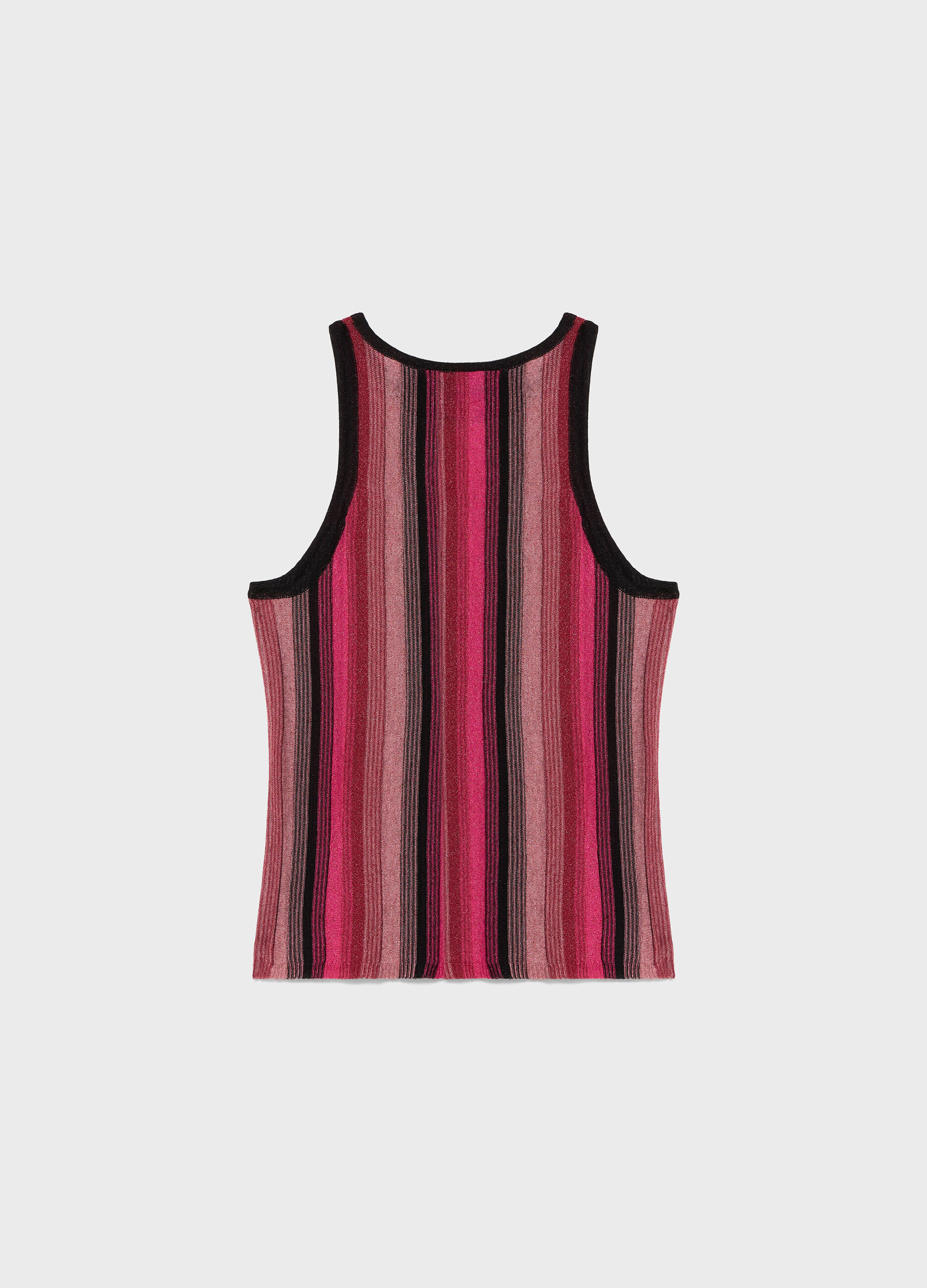 Pink and brown striped sleeveless top_5