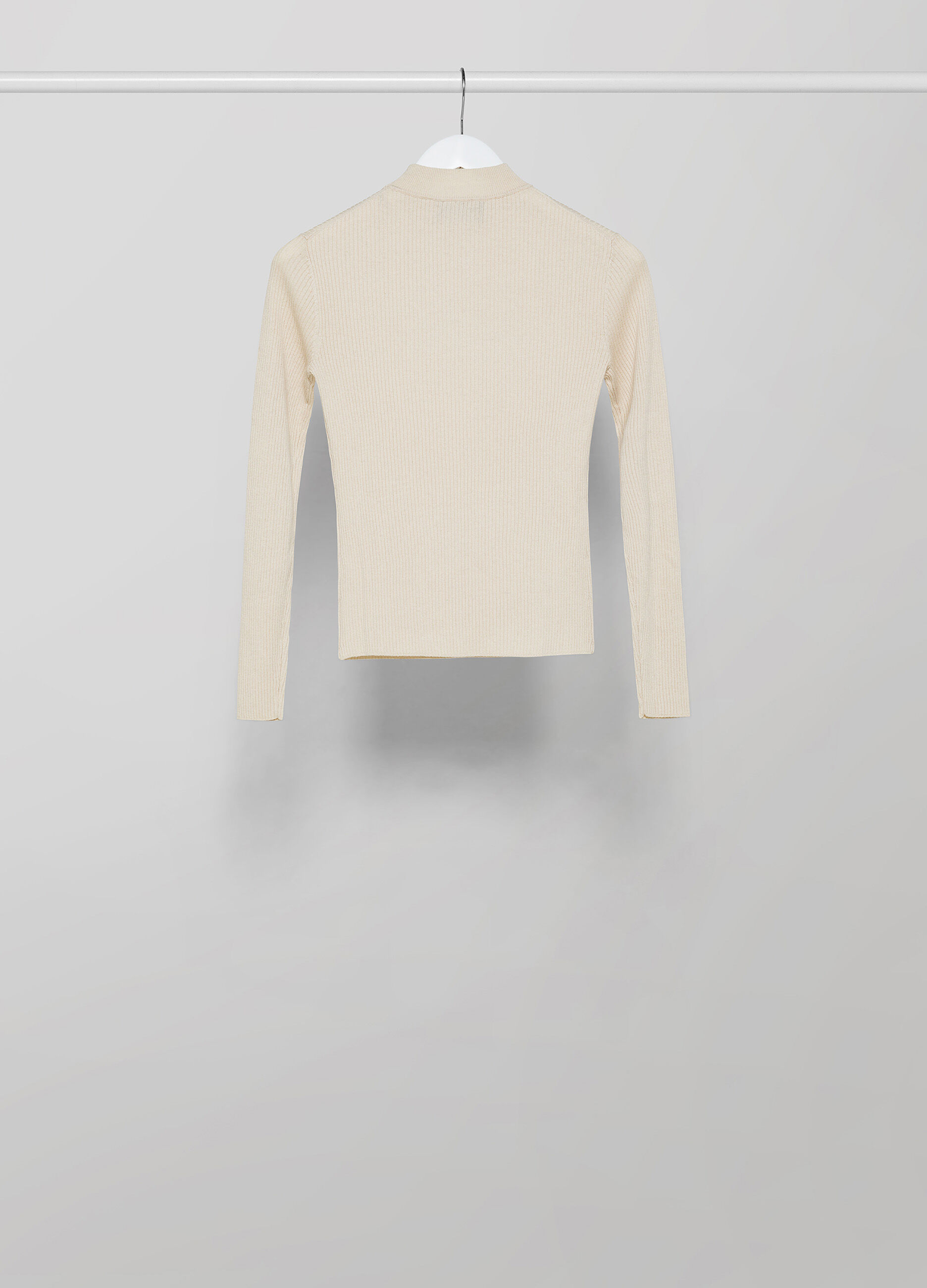 Long-sleeved T-shirt in ribbed cotton