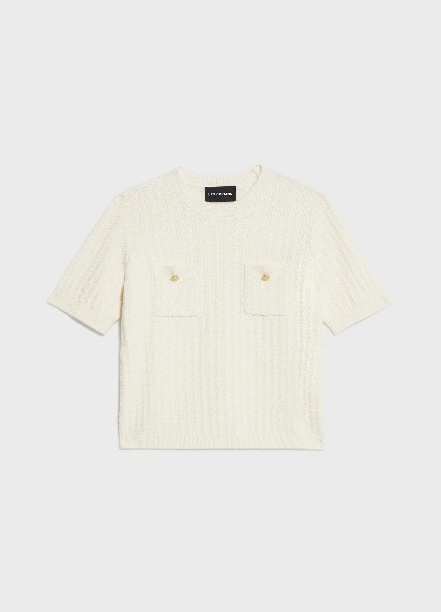 Bouclé-effect knitted top