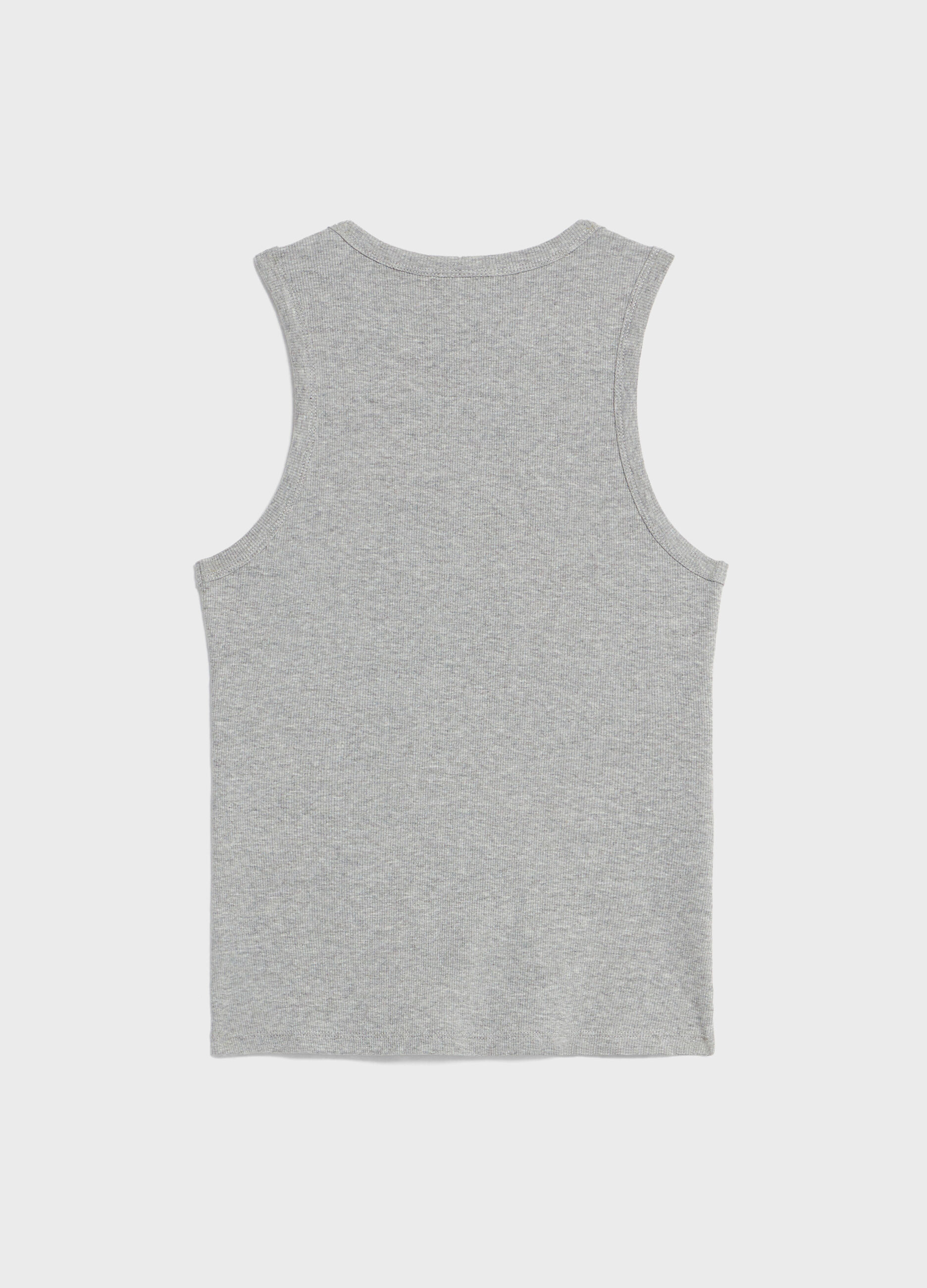 Ribbed stretch vest top.