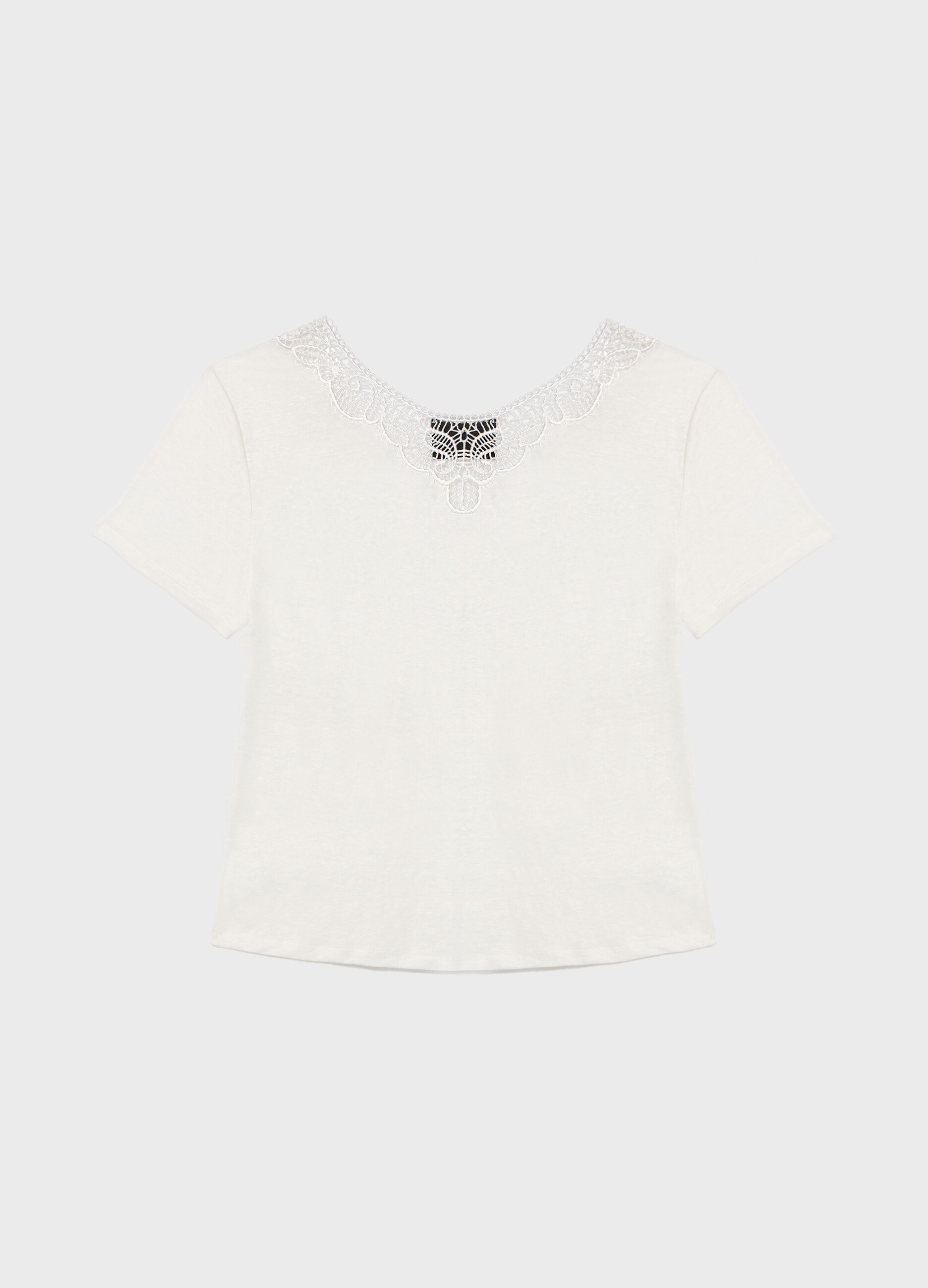 Short-sleeved linen T-shirt_5