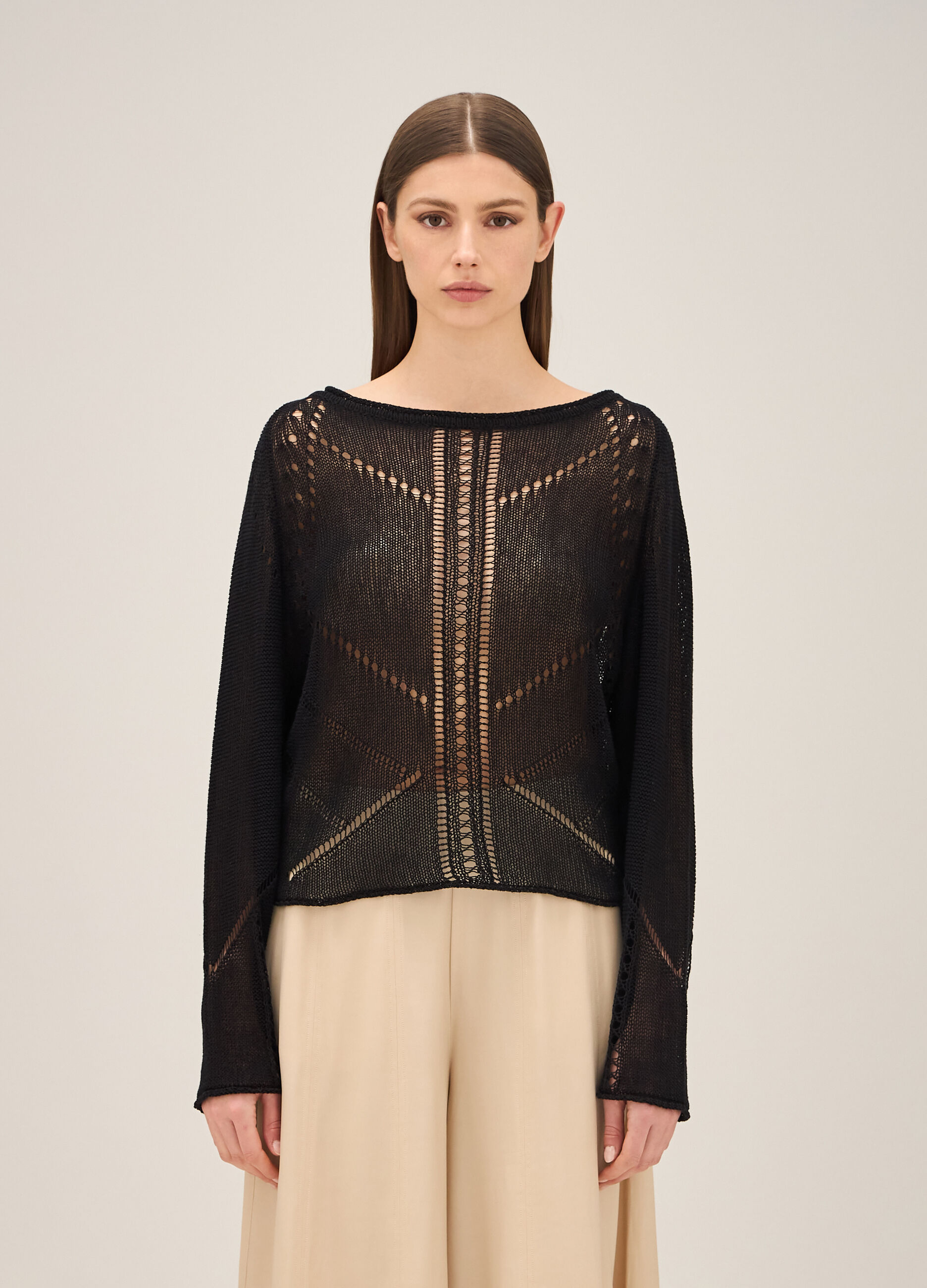 Openwork knitted top_1