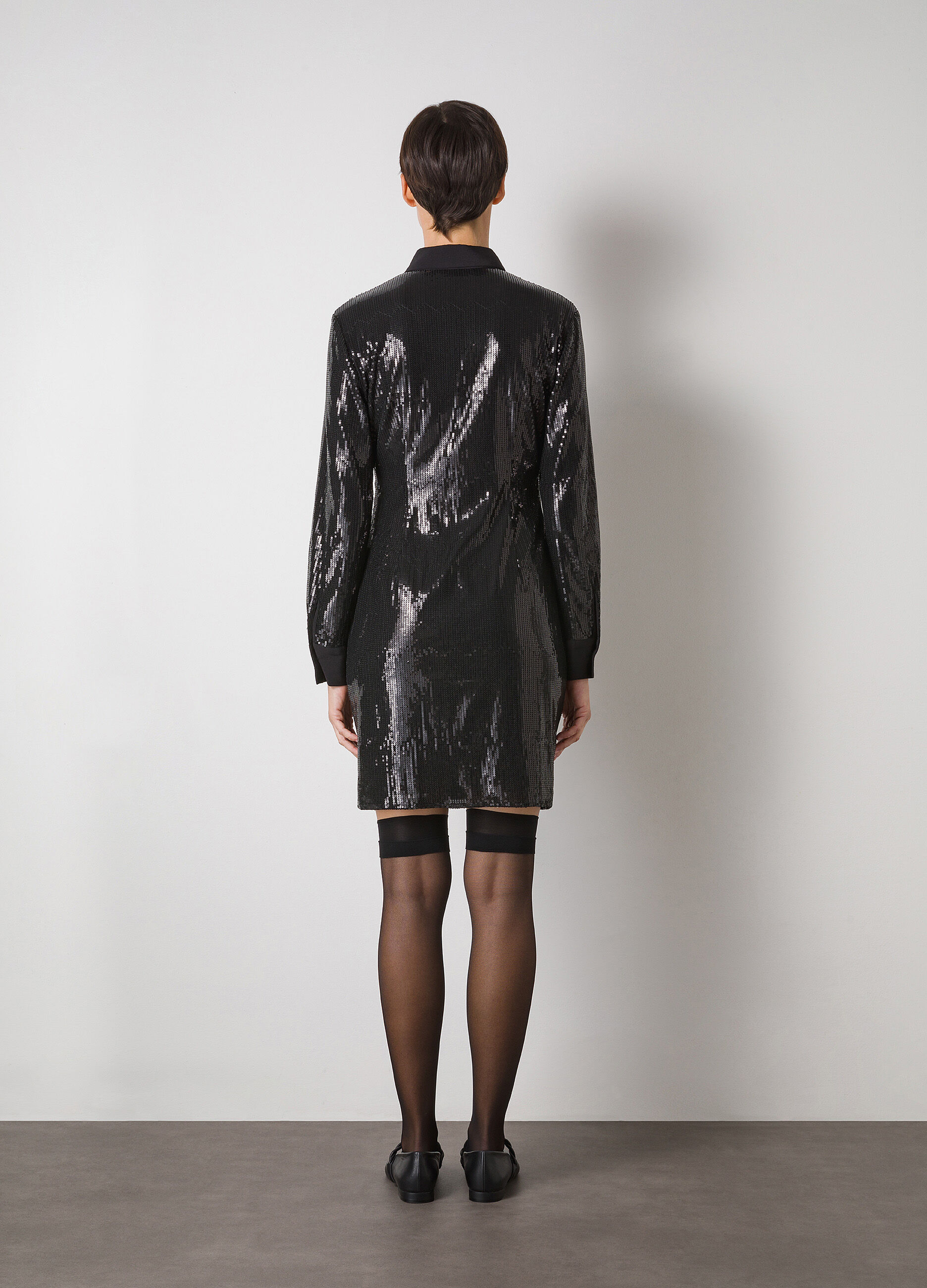 Black short sequin dress_1