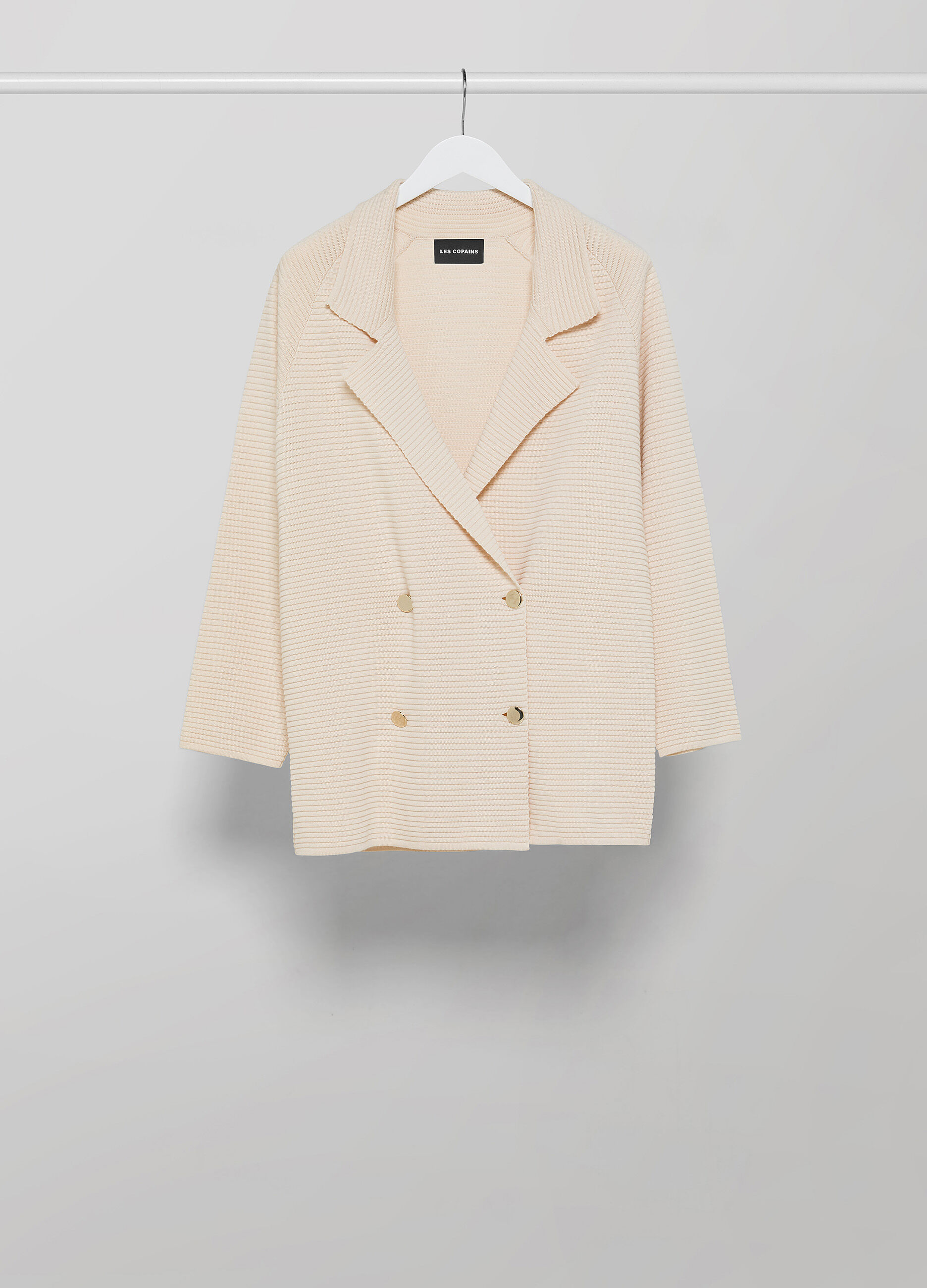 Merino wool blend tricot blazer
