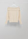 White cream off the shoulder wool and alpaca blend tricot top _4