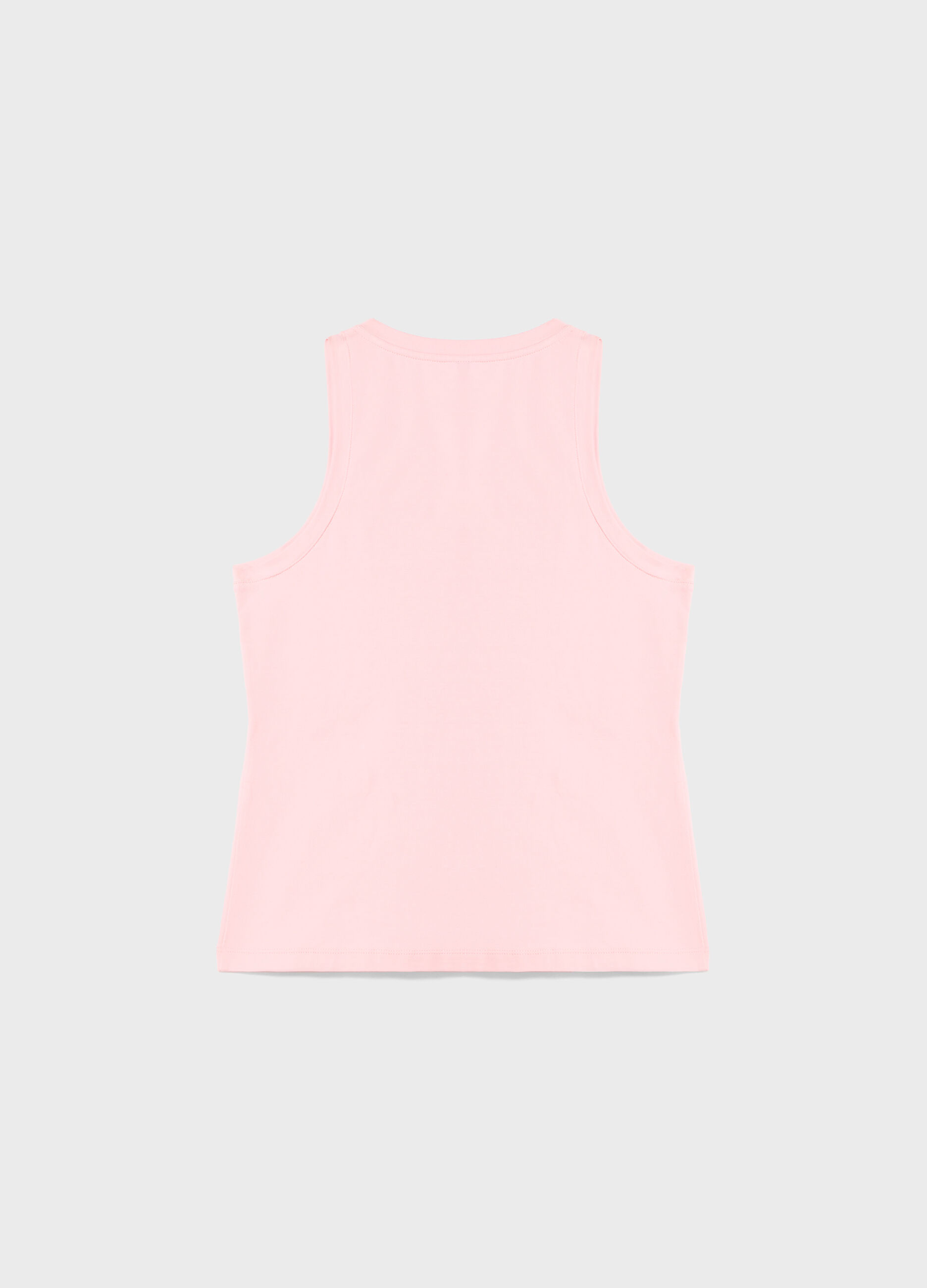 Pink stretch cotton sleeveless top